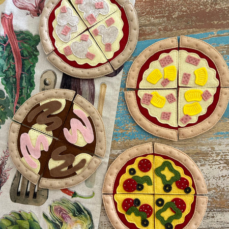 Pizza, felt food, assorted, play kitchen