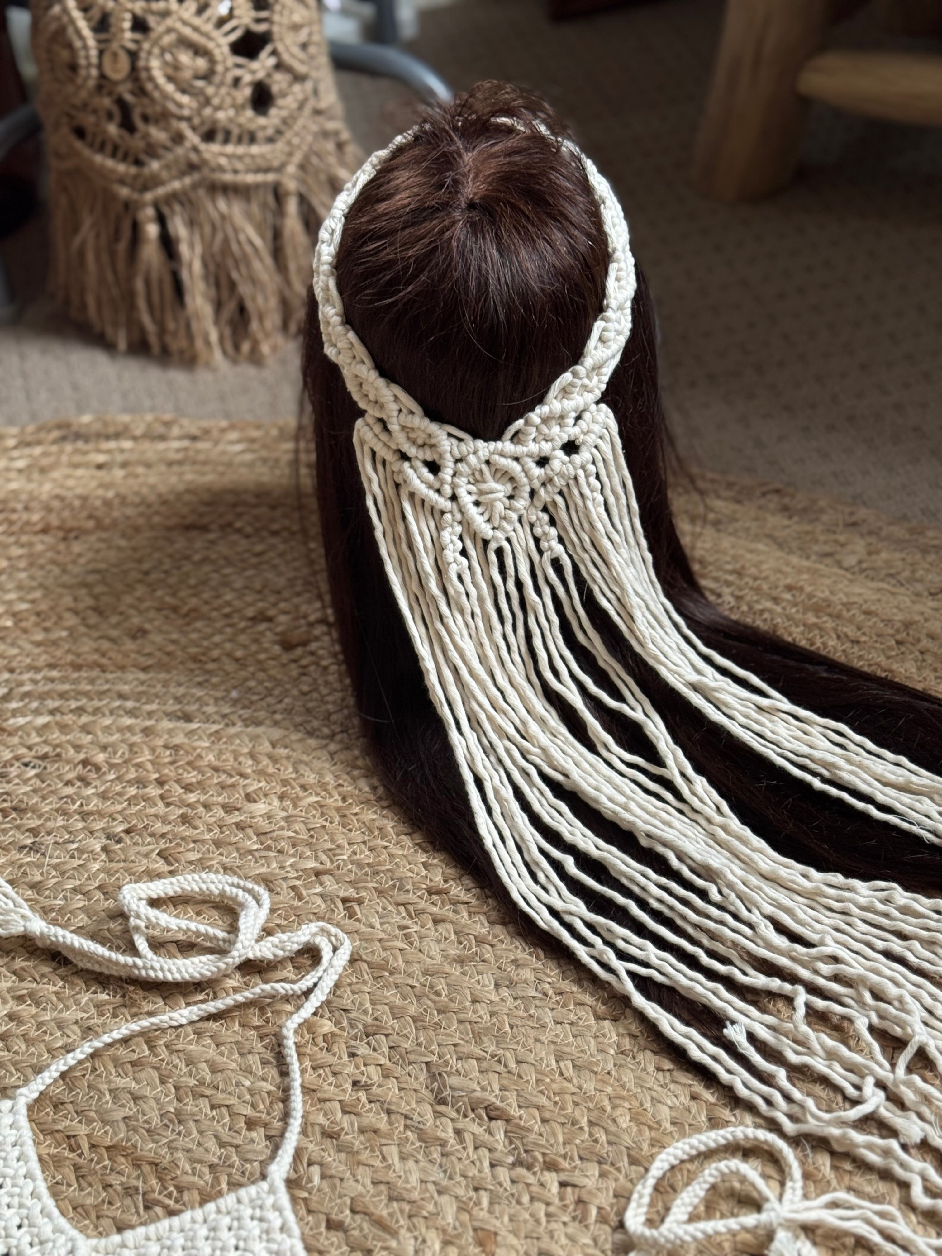 100% Cotton Girls Macrame Outfit (Size 3-5)