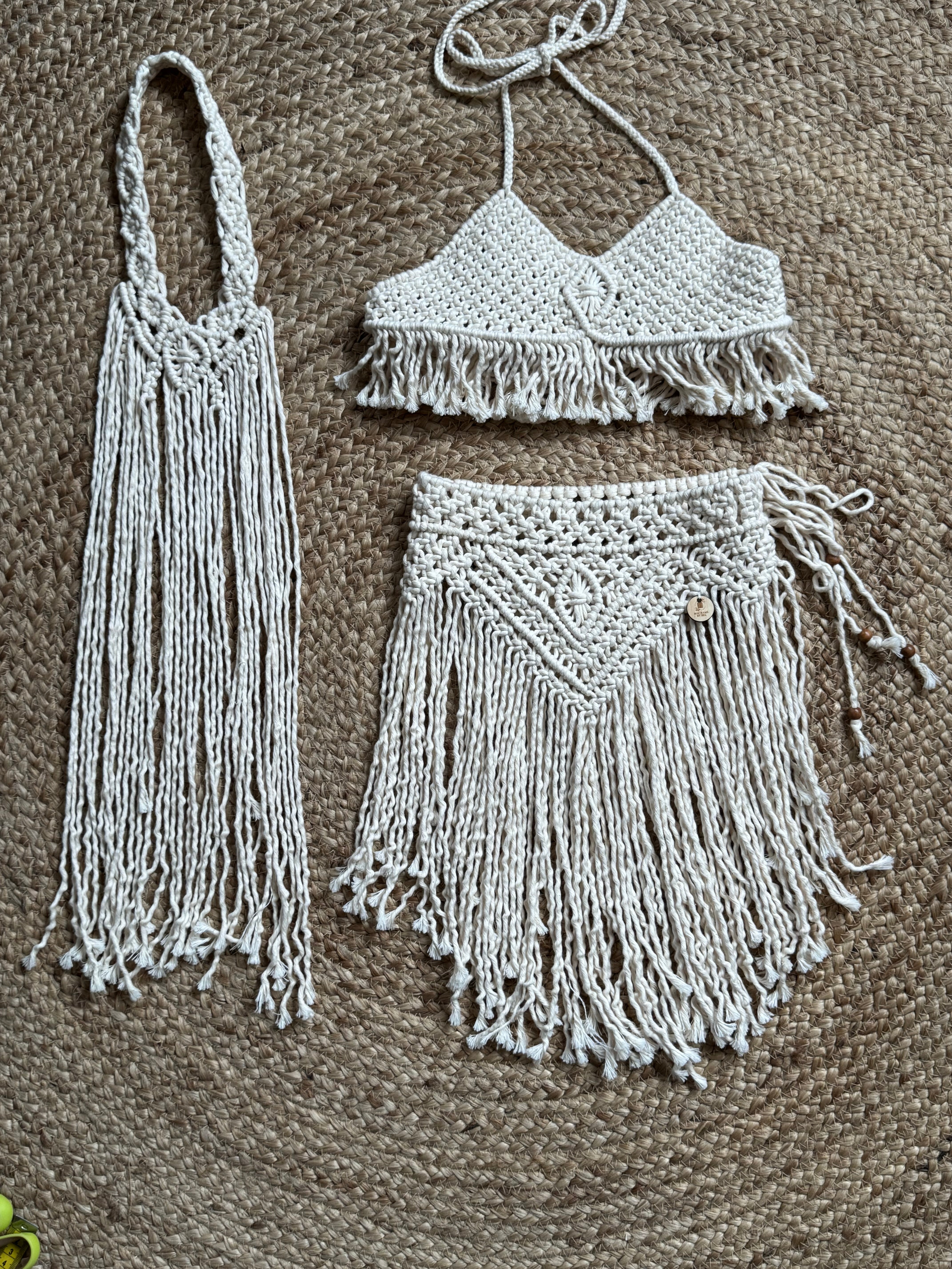 100% Cotton Girls Macrame Outfit (Size 3-5)