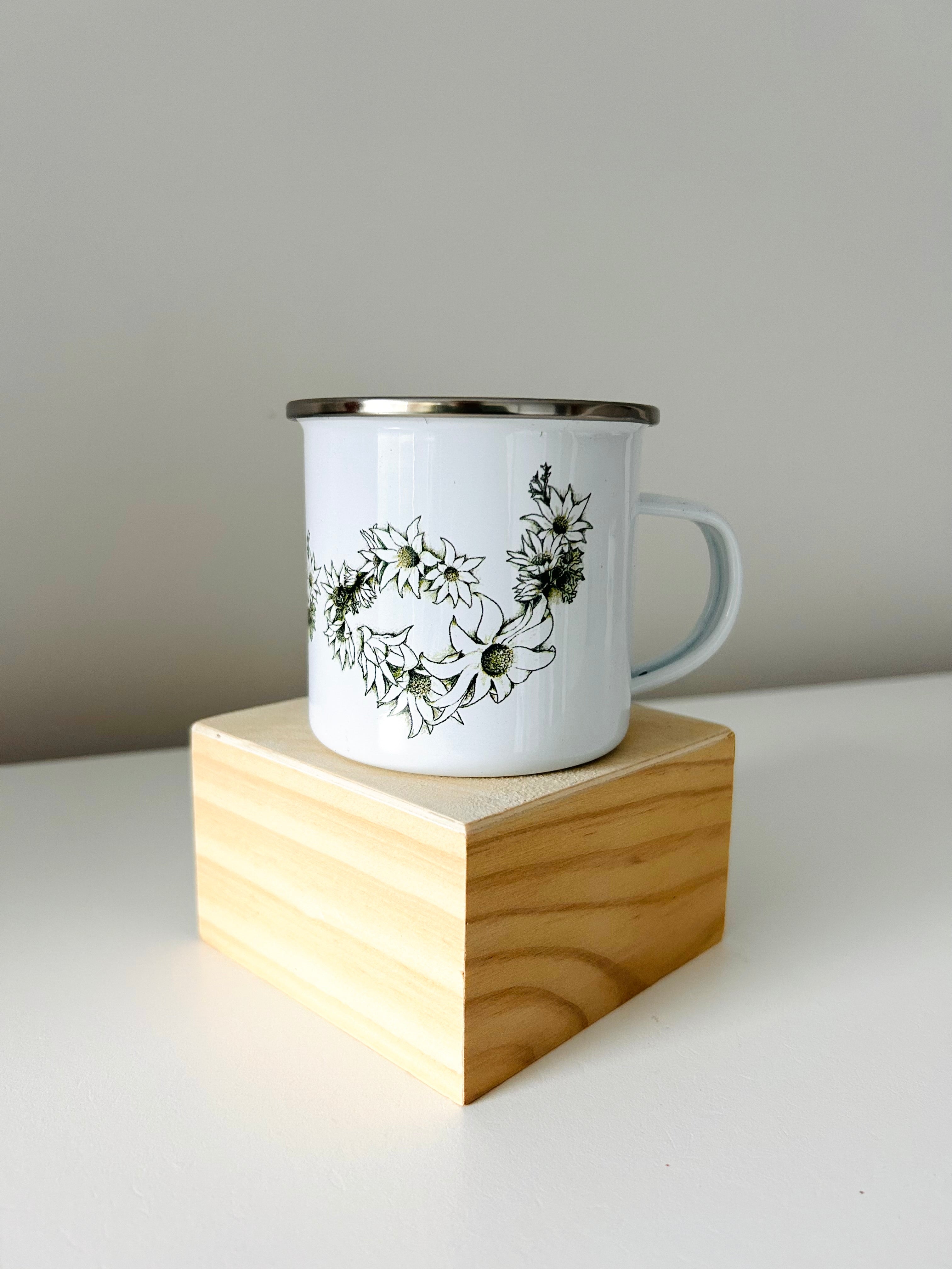 Gardeners Mug - Silvereye & Flannel Flower