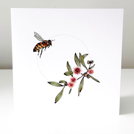 Art Card - Hakea Laurina & Bee