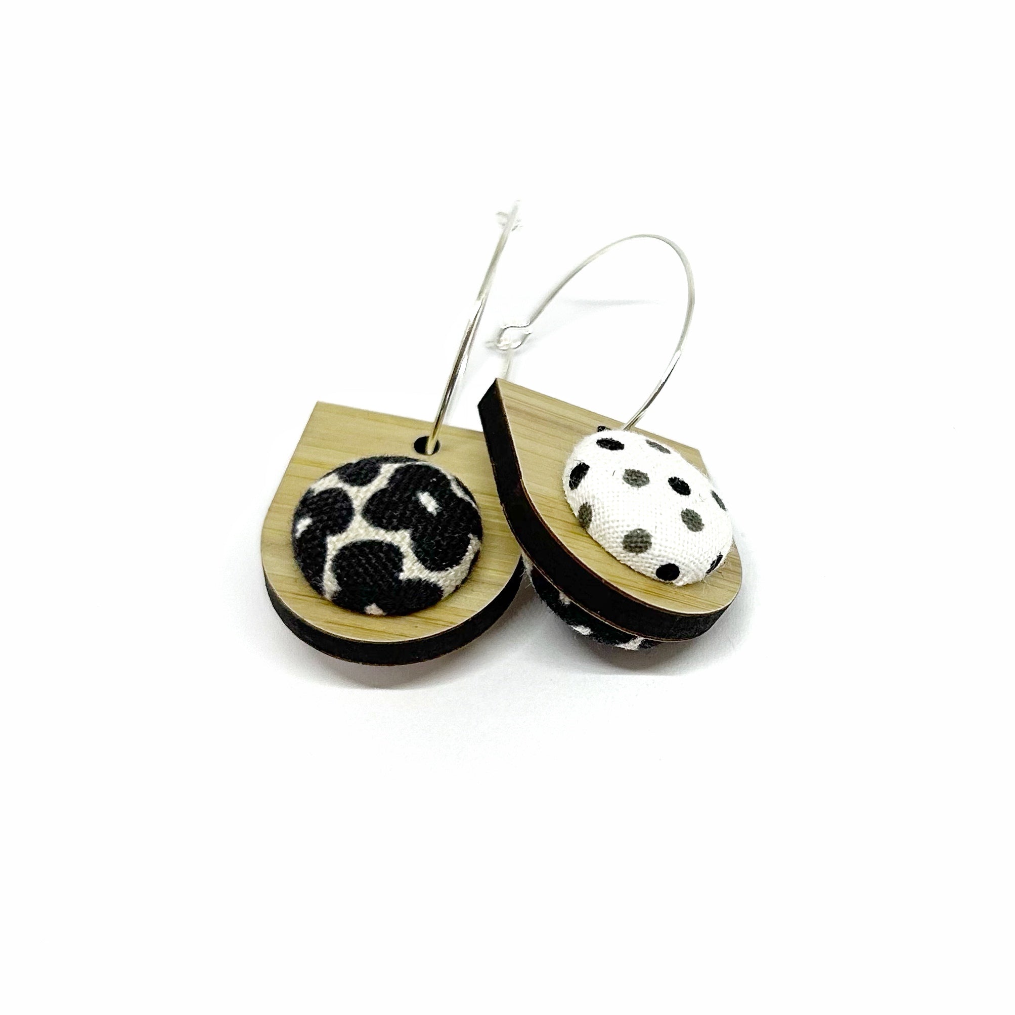 Double Sided Bamboo and Kimono Drops - Black and White