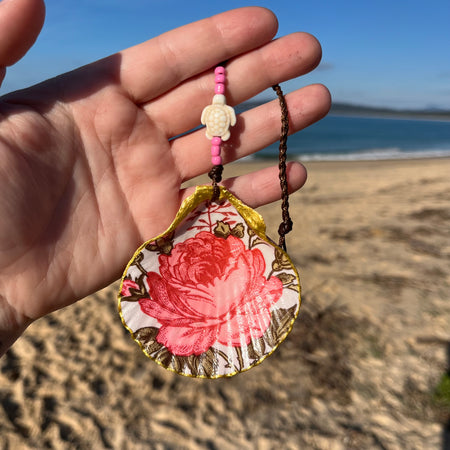 Ava Pink Floral Hanging Shell