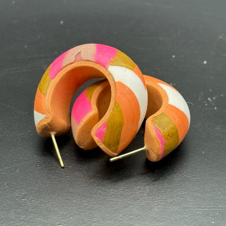 Apricot Hoop Earrings