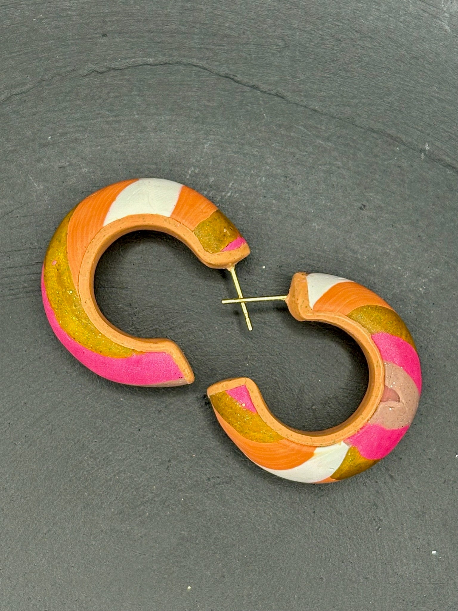 Apricot Hoop Earrings