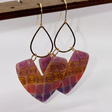Pixel Polymer Dangle Earrings