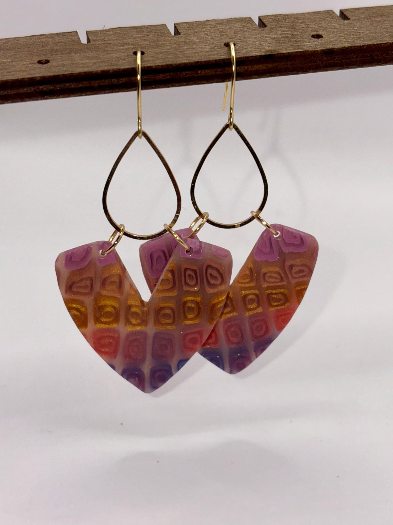 Pixel Polymer Dangle Earrings