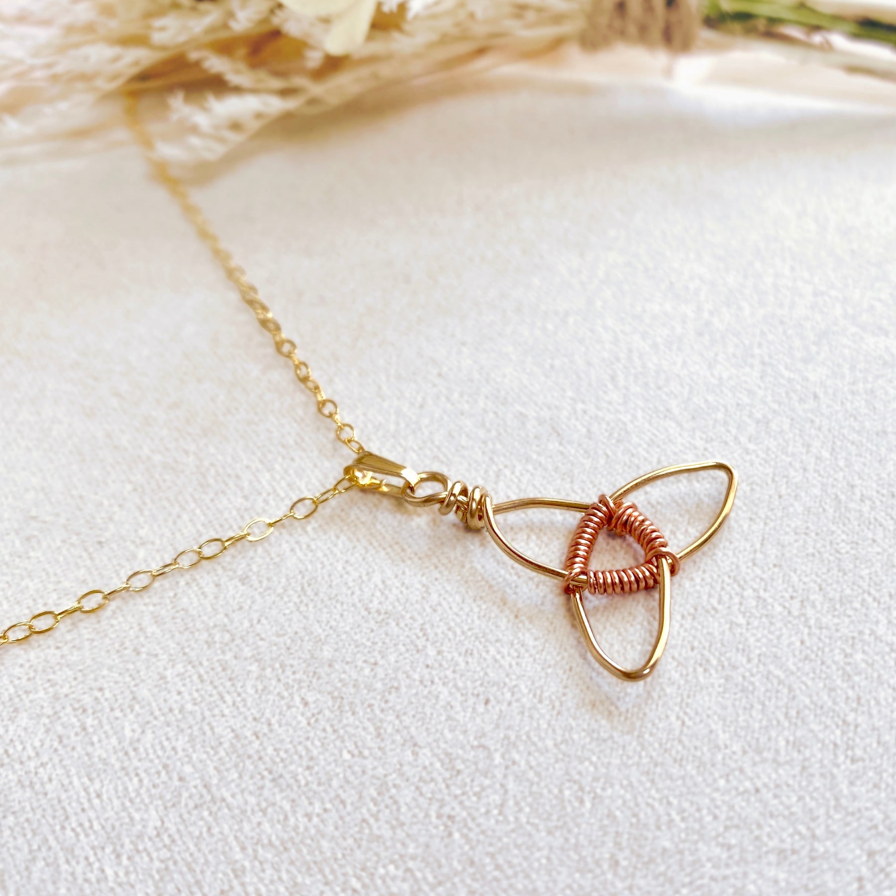 Triquetra pendant necklace | 14k gold-filled | Celtic-inspired jewellery