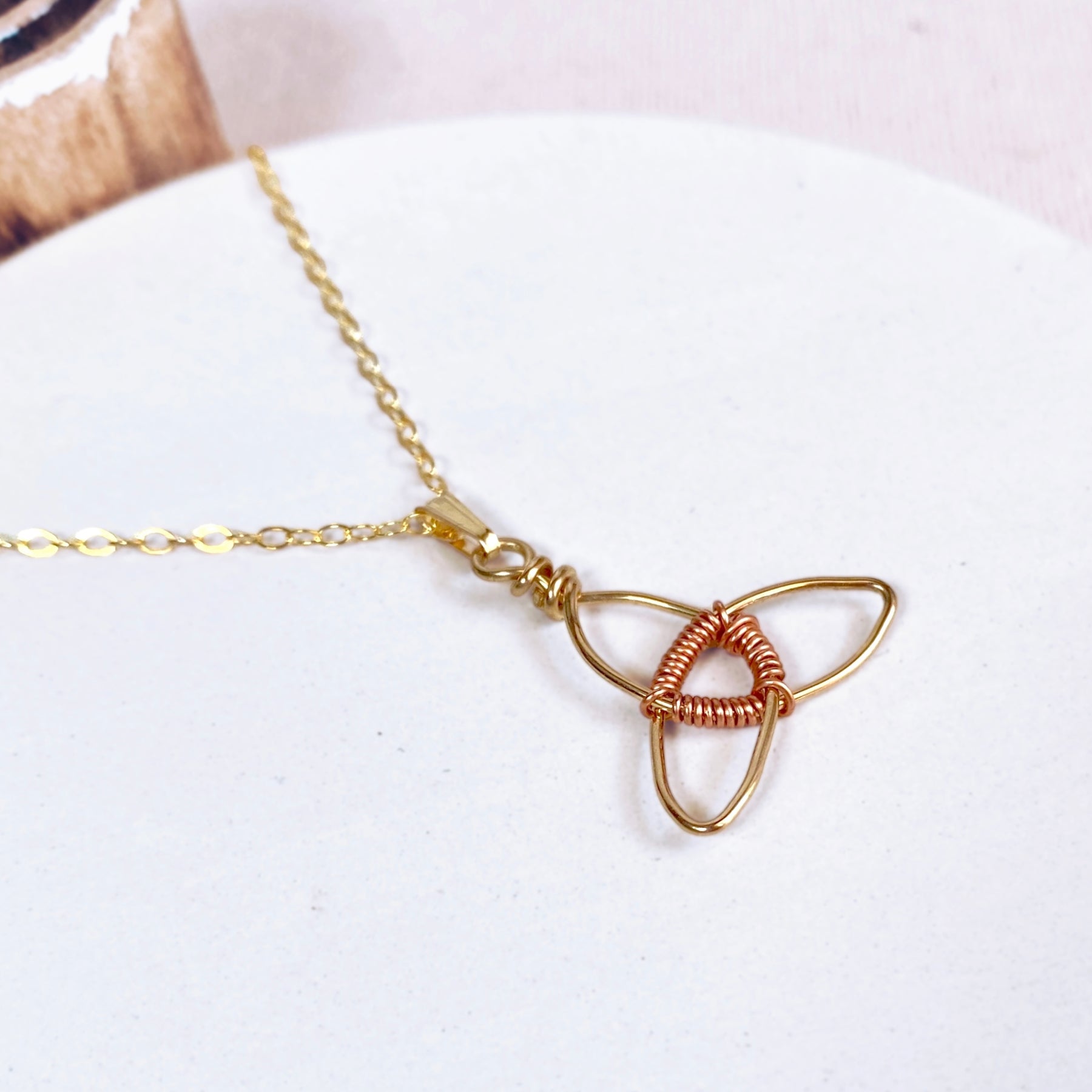 Triquetra pendant necklace | 14k gold-filled | Celtic-inspired jewellery