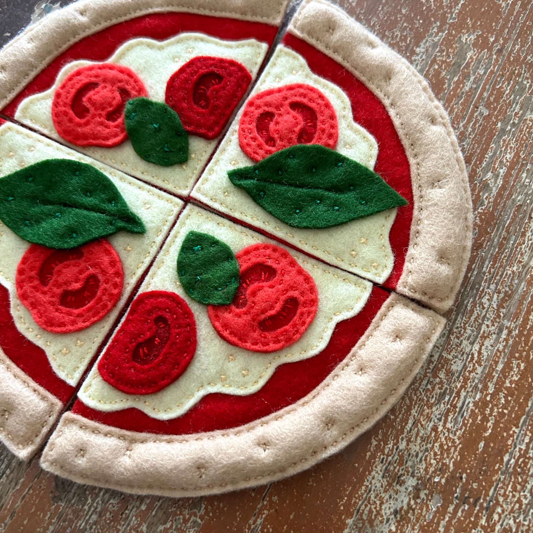 Pizza, felt food, assorted, play kitchen