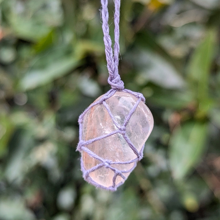 Gemstone necklace | Agnitite | Hemp | One of a kind | Intention - Courage and transformation