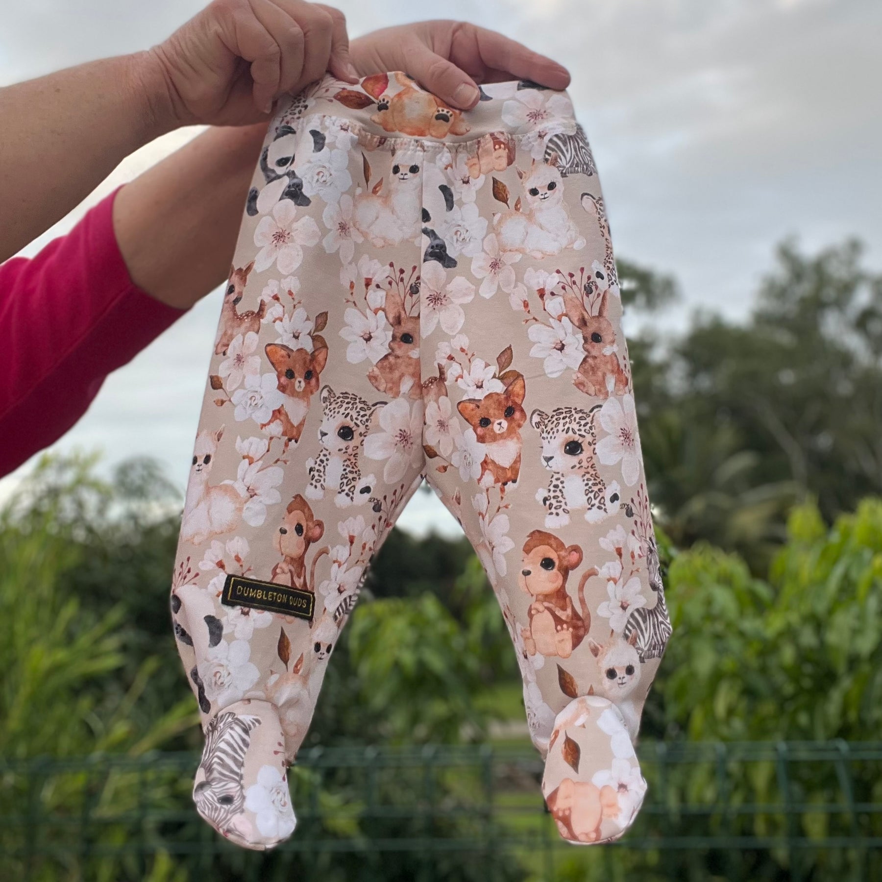 Cute Baby Animals | Sizes 000, 1 | Handmade Long Baby Pants by Dumbleton Duds | FREE Postage $50+