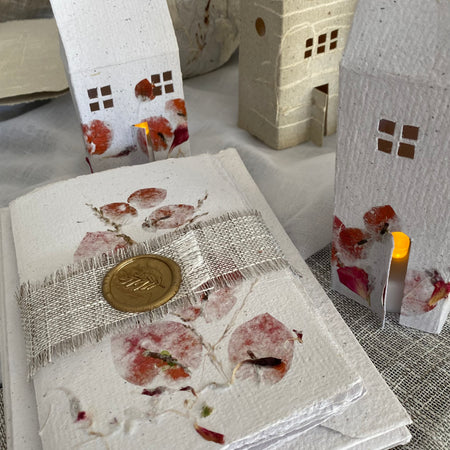 Our Largest Gift box of Handmade Paper Luxury Stationery. Personalise your bookmark!