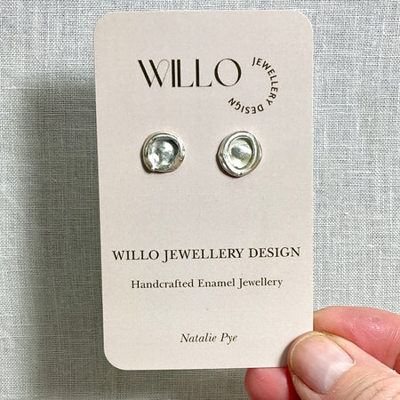 Argentium silver studs. Water cast. one of a kind