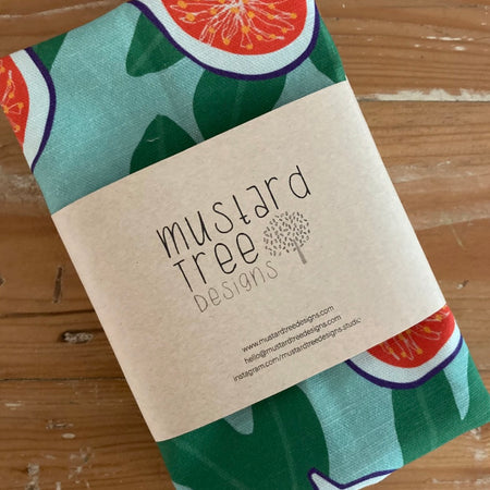 Tea Towel Figs & Leaves