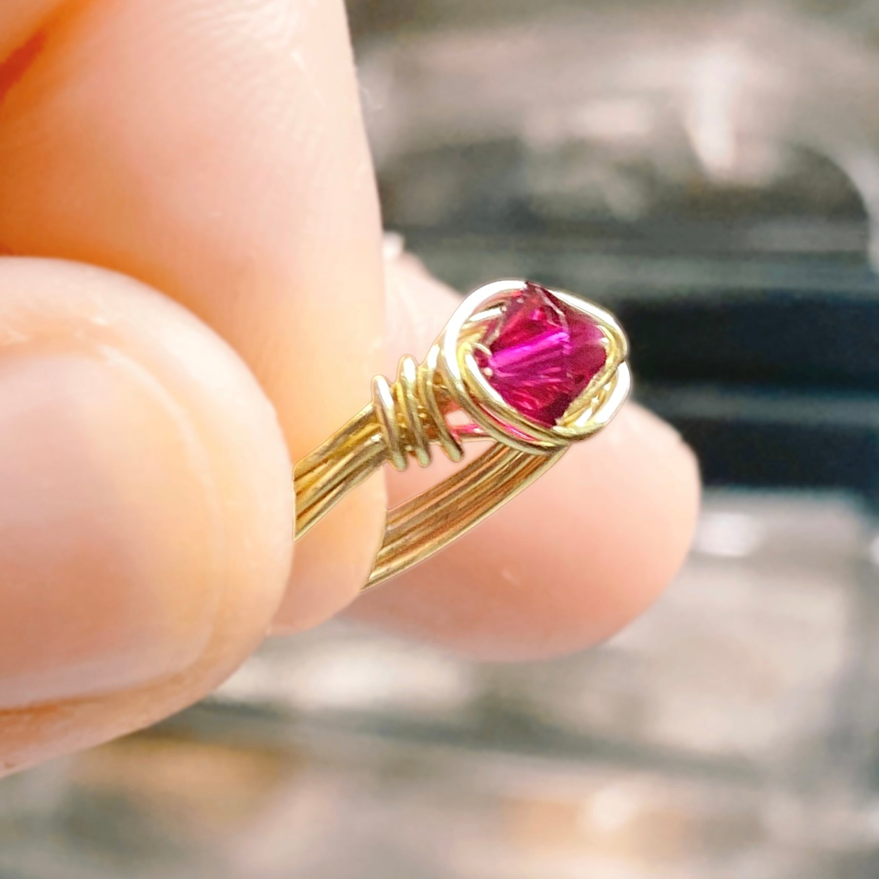 Crystal wire wrapped ring 💝| Design your own | Sterling silver or Gold-filled | Choose your crystal or gemstone