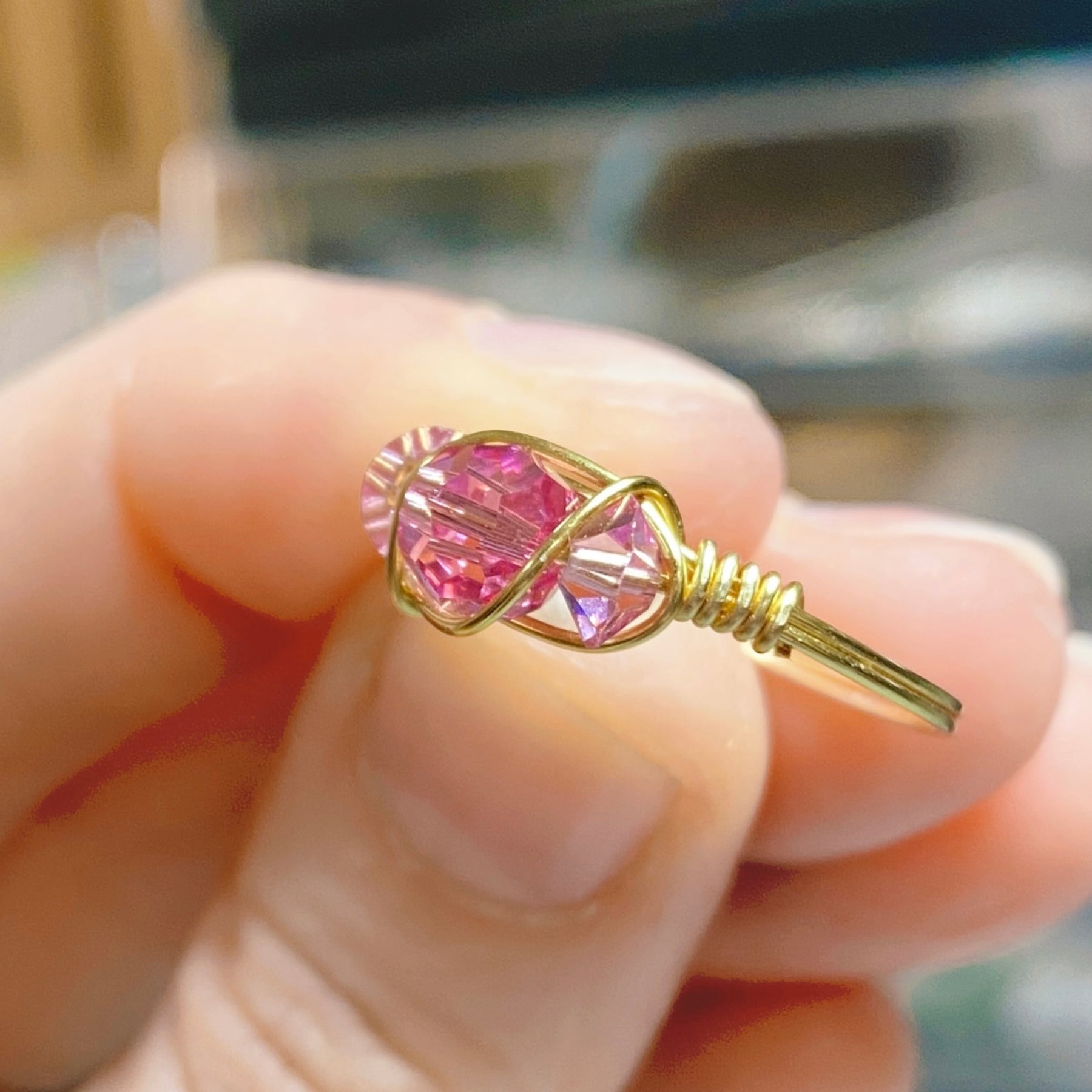 Crystal wire wrapped ring 💝| Design your own | Sterling silver or Gold-filled | Choose your crystal or gemstone