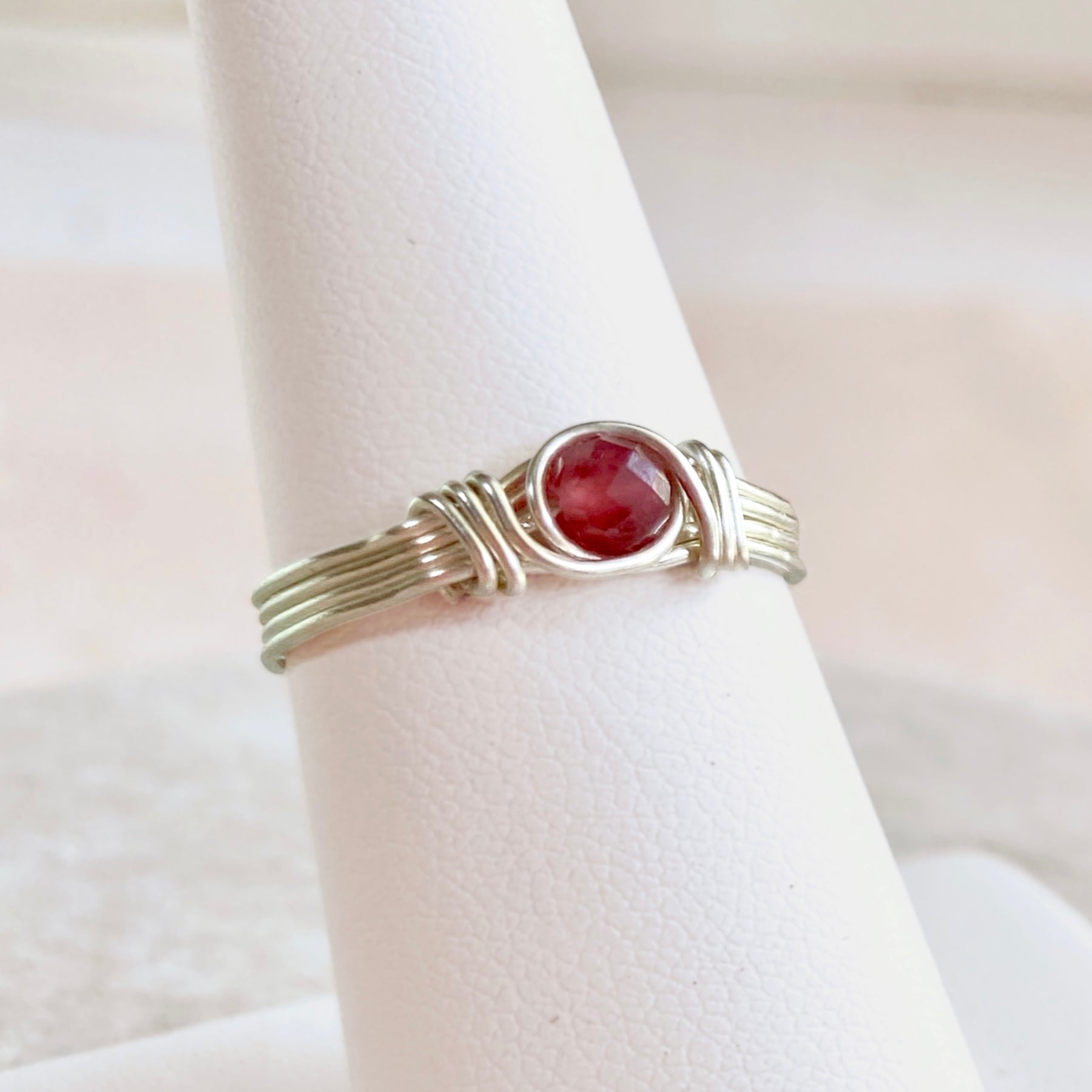 Crystal wire wrapped ring 💝| Design your own | Sterling silver or Gold-filled | Choose your crystal or gemstone