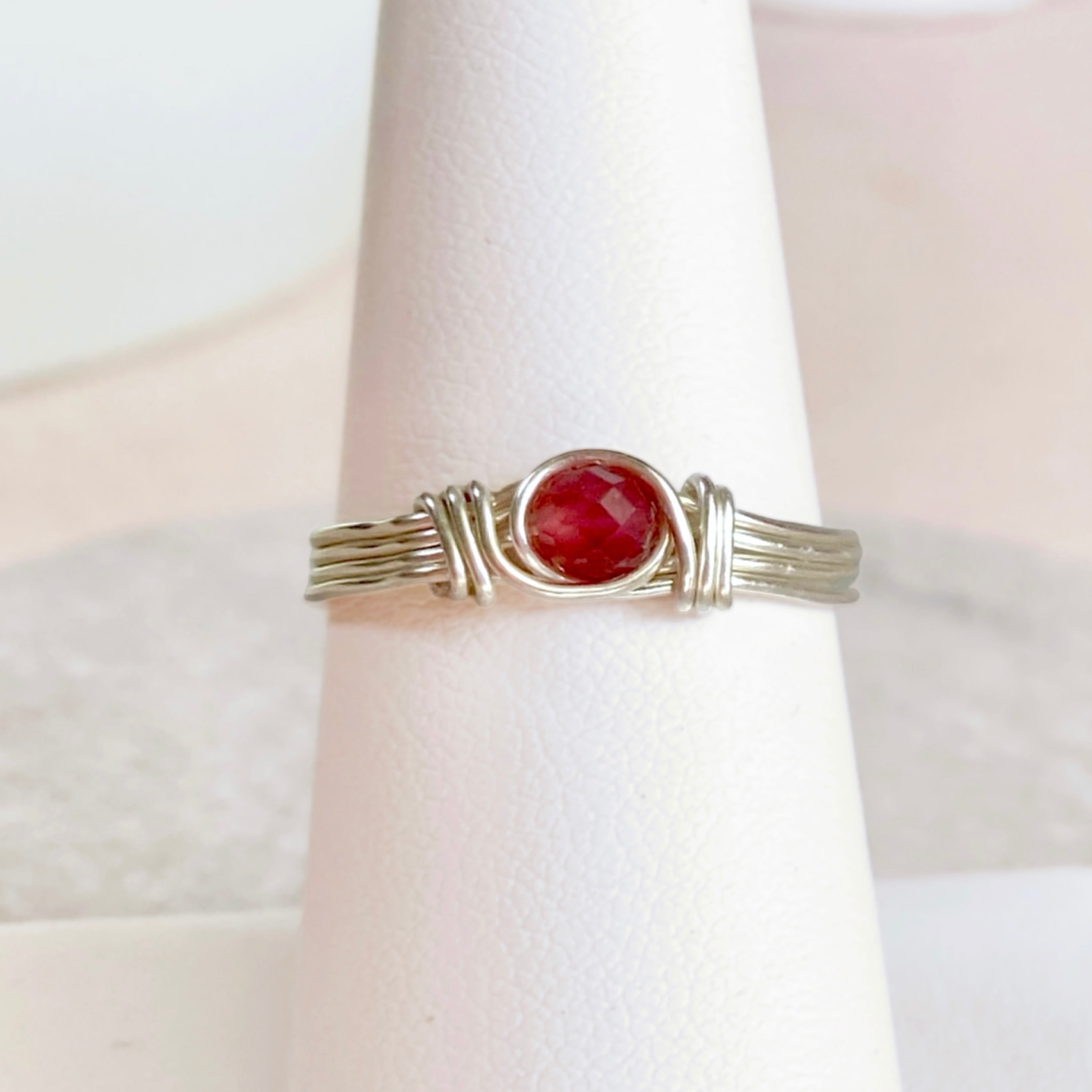 Crystal wire wrapped ring | Design your own | Sterling silver or Gold-filled | Choose your crystal or gemstone