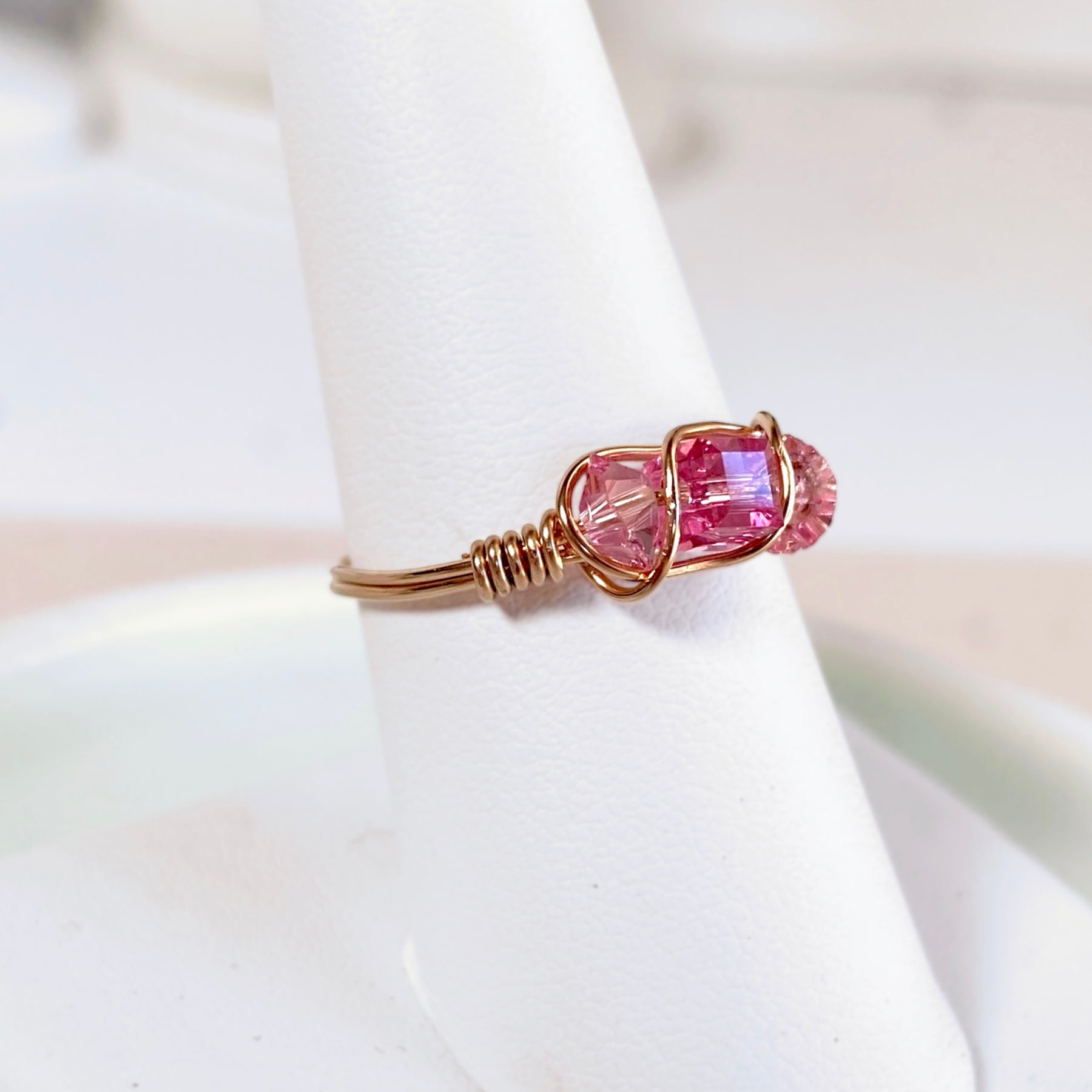 Crystal wire wrapped ring 💝| Design your own | Sterling silver or Gold-filled | Choose your crystal or gemstone