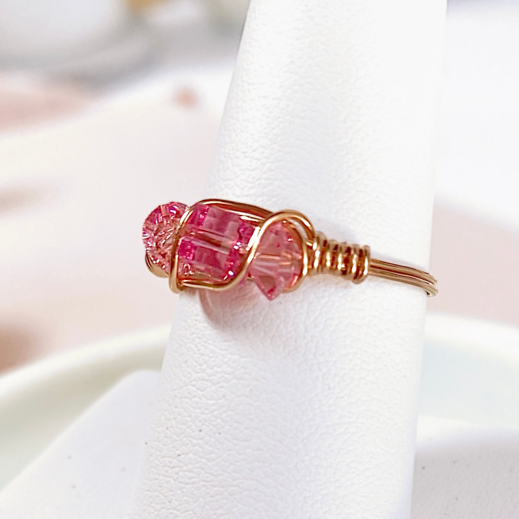 Crystal wire wrapped ring 💝| Design your own | Sterling silver or Gold-filled | Choose your crystal or gemstone