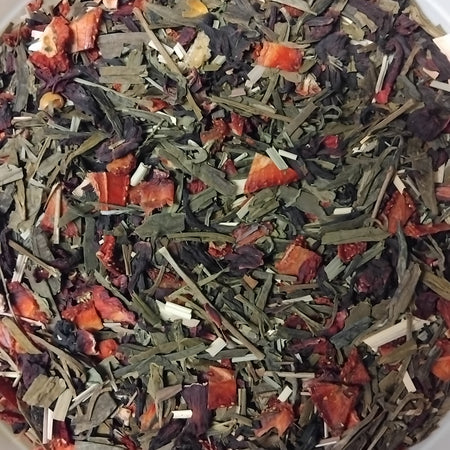 Strawberry Hibiscus Lemongrass & Green Herbal Tea Blend