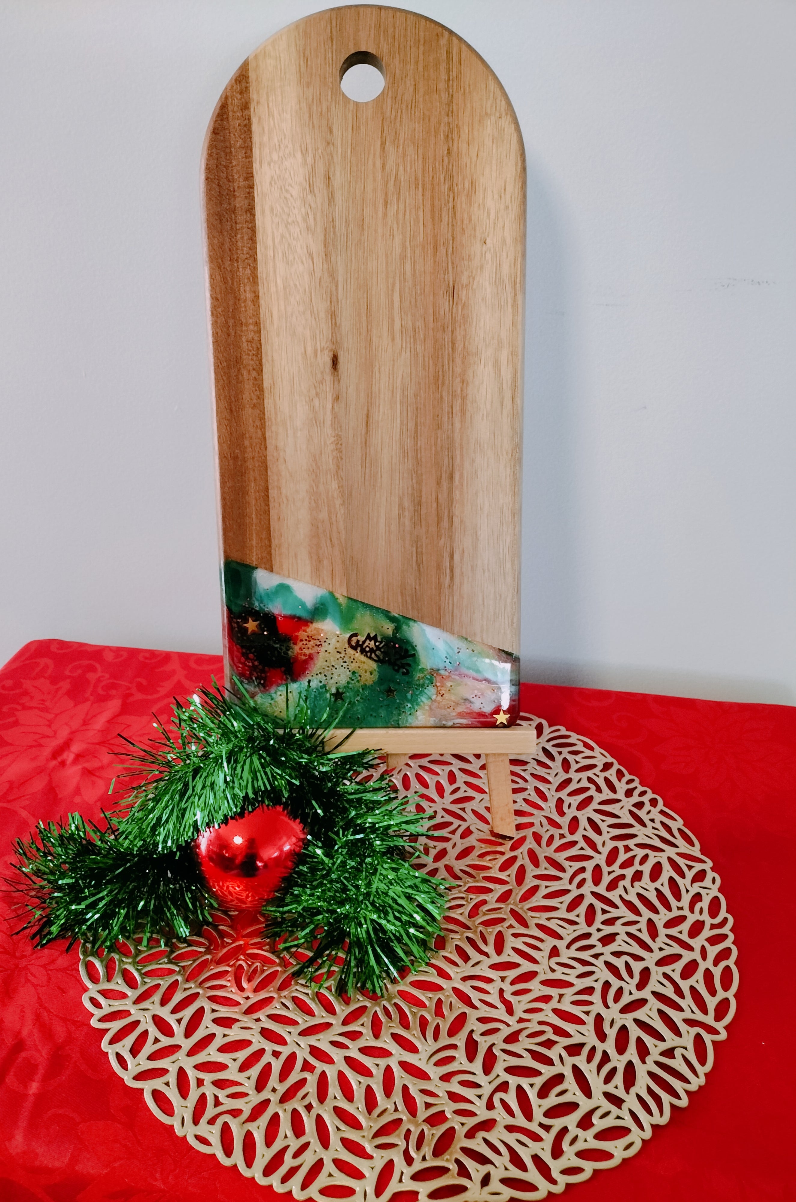 Christmas cheese and bickie board