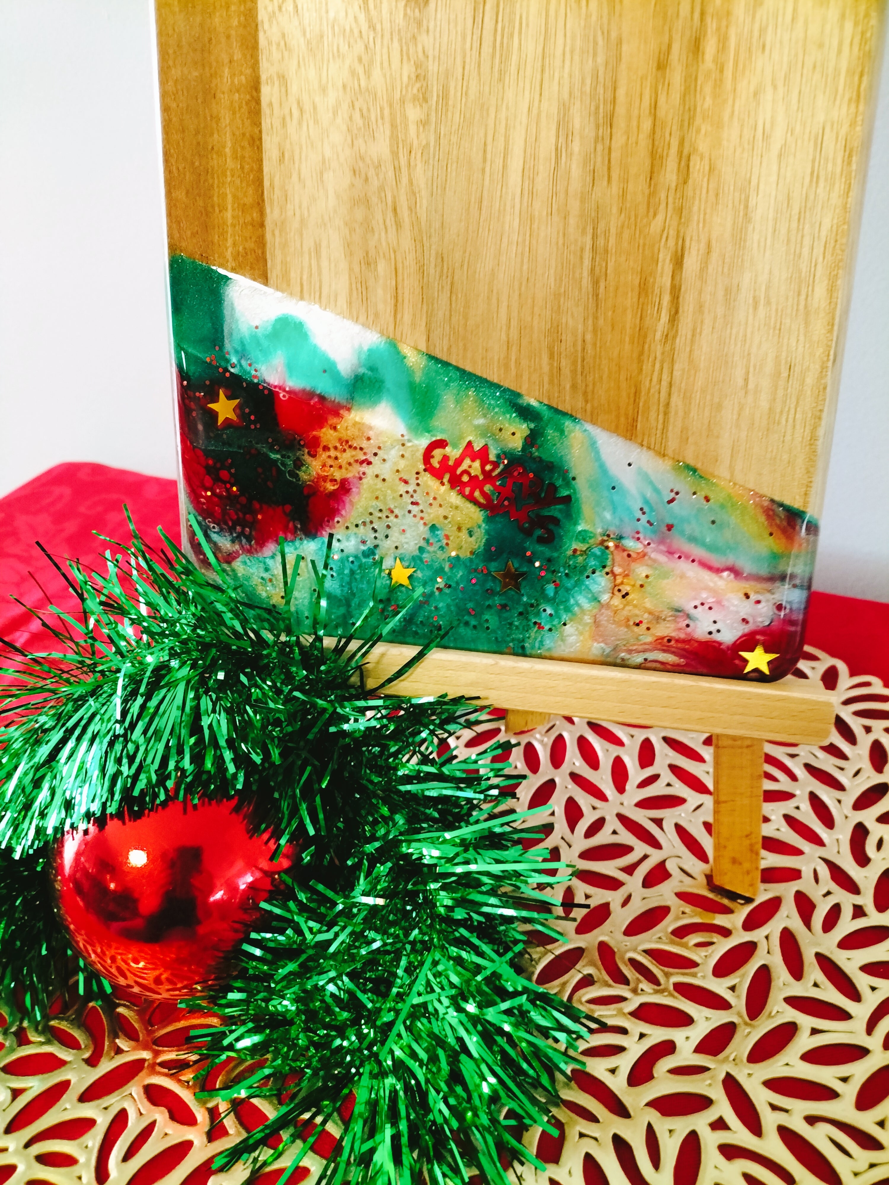 Christmas cheese and bickie board