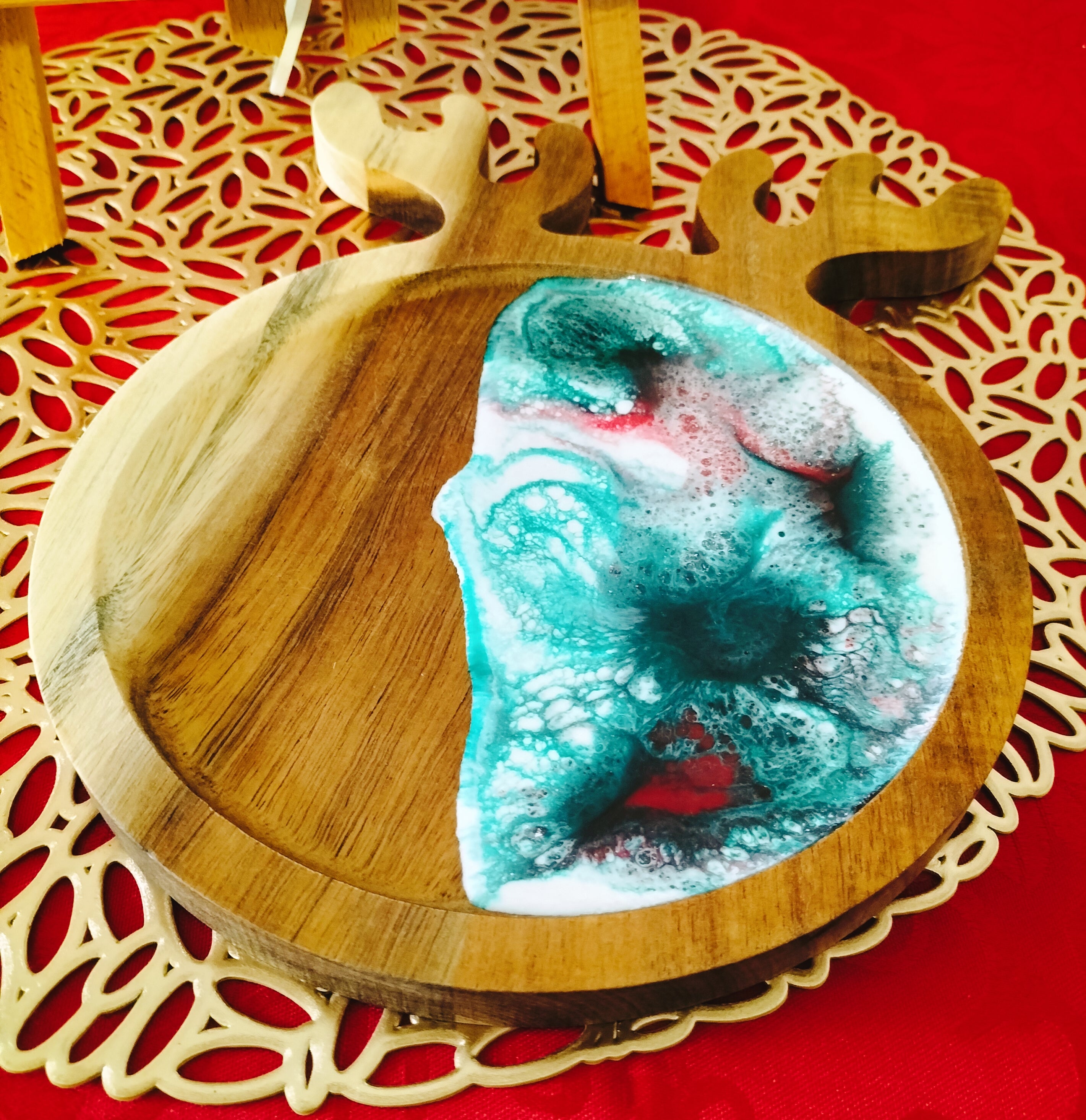 Cute Christmas reindeer plates