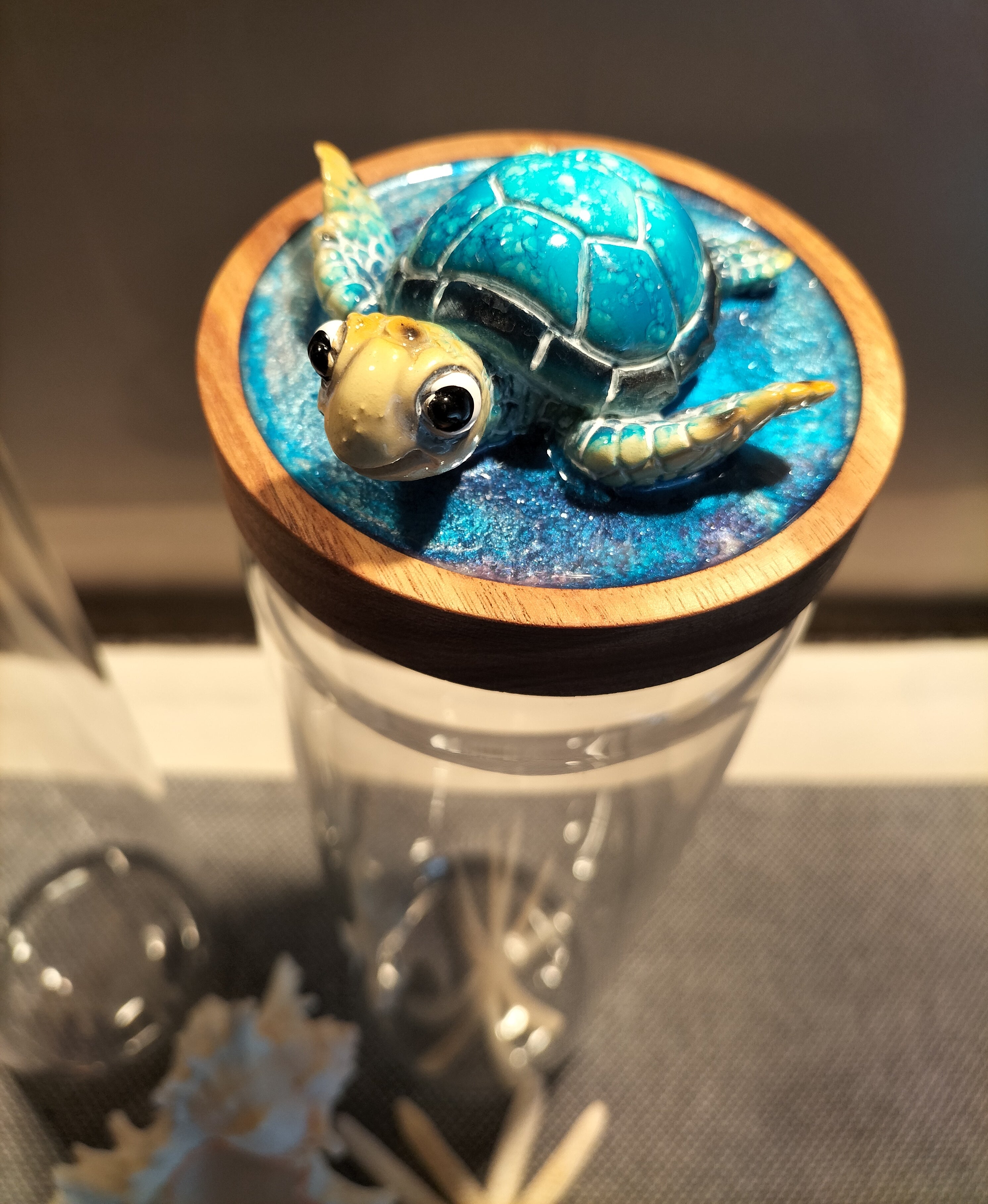 Turtle mania glass spaghetti jars