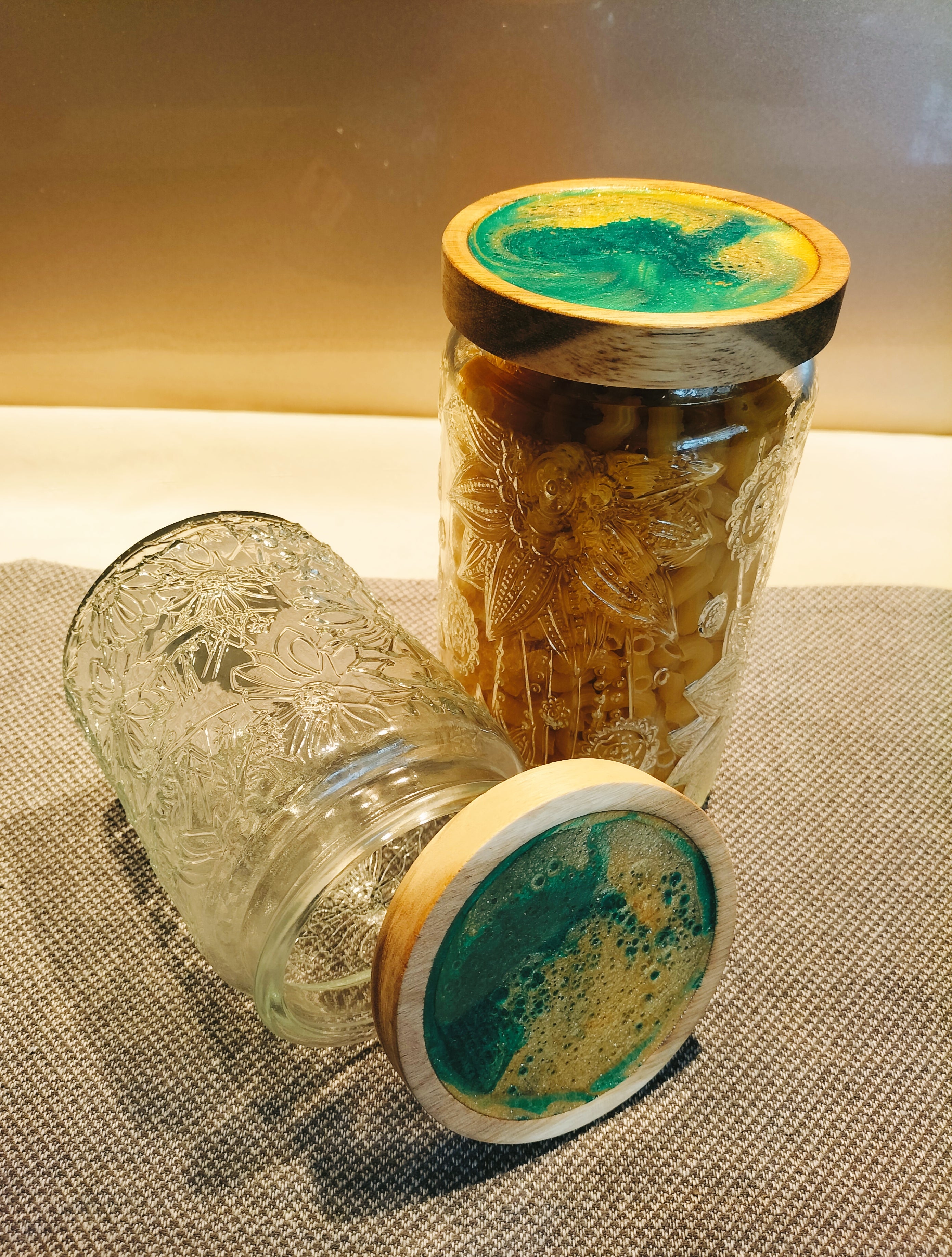 Sunflower pasta jars