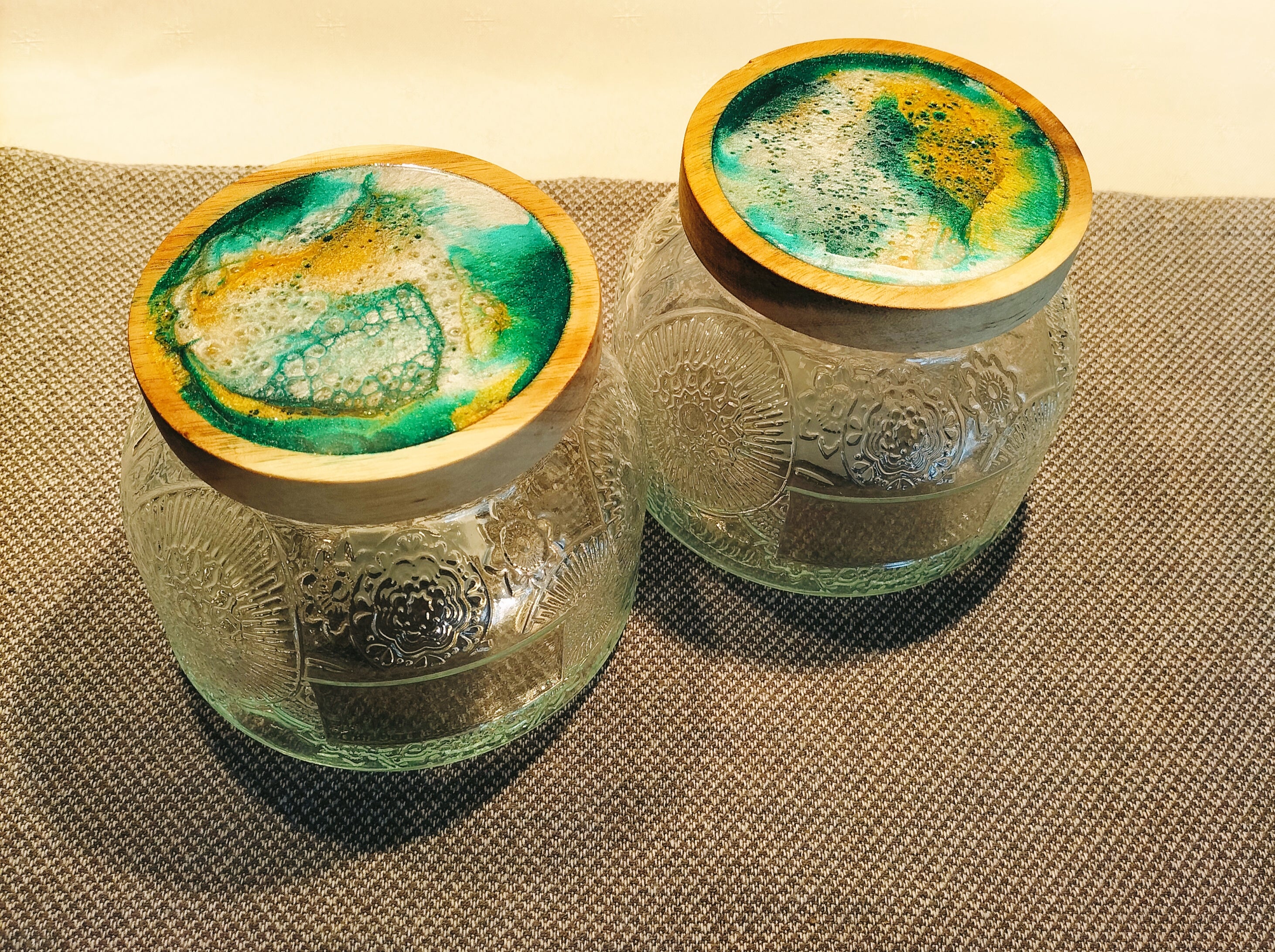 Chubby little storage jars.