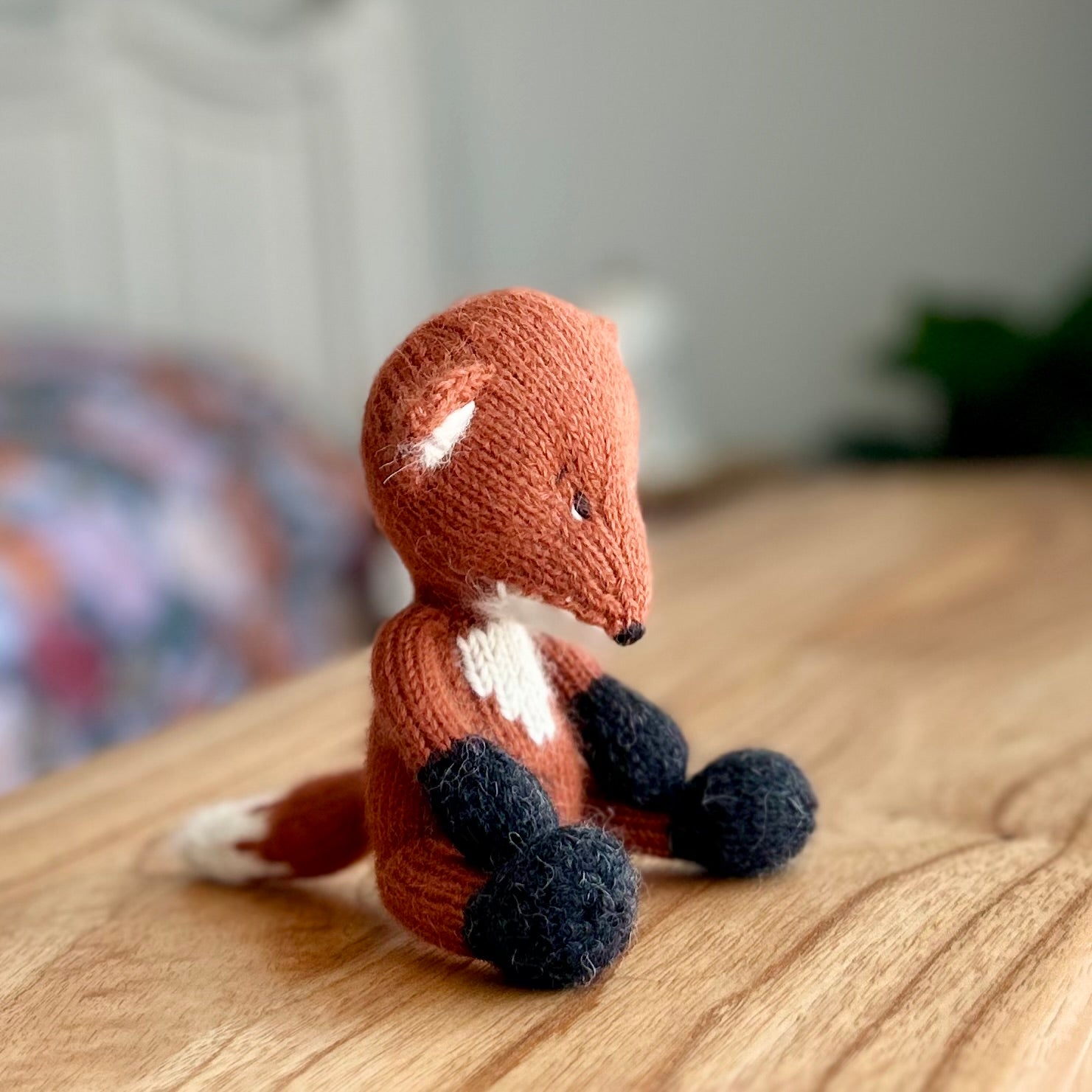 Hand Knit | Fox | Luxury Alpaca Yarn | 20cm | Ready to Ship