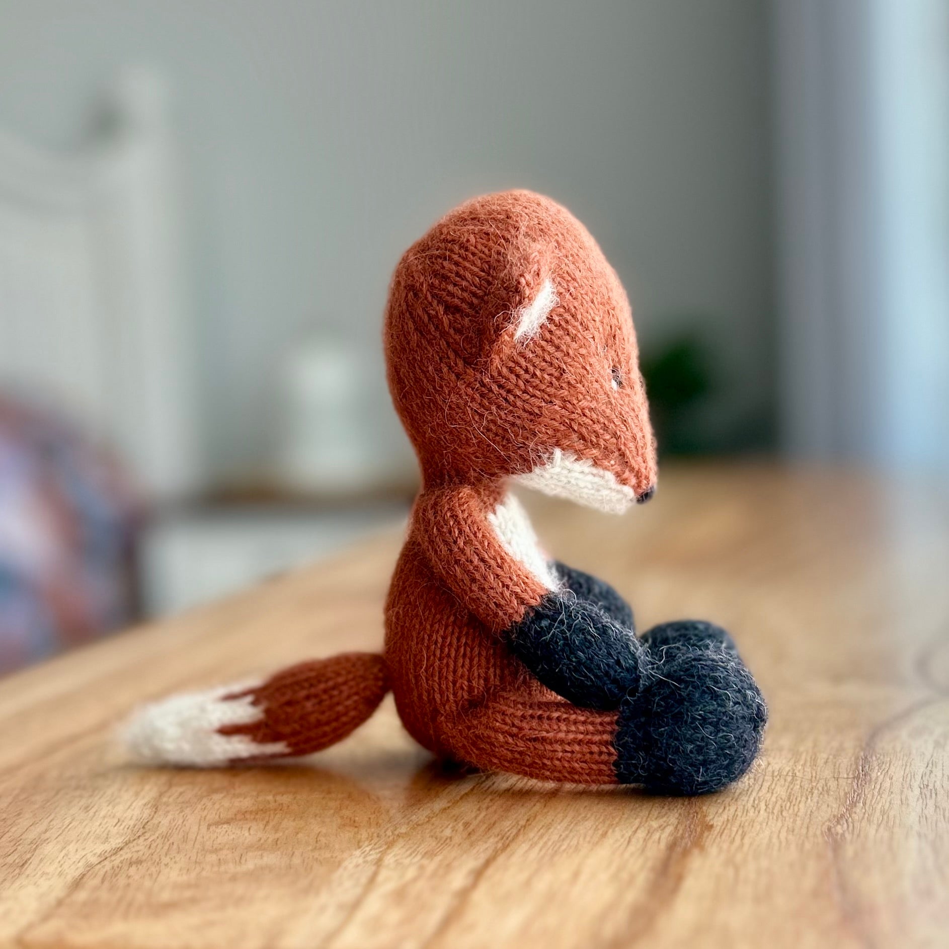 Hand Knit | Fox | Luxury Alpaca Yarn | 20cm | Ready to Ship