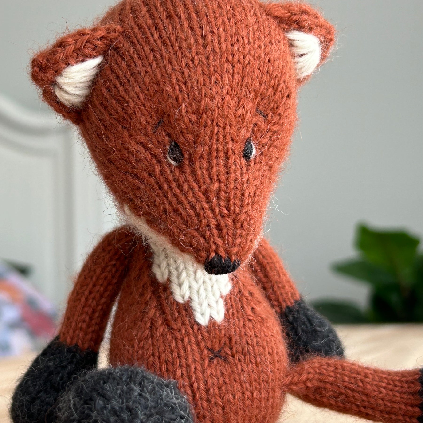 Hand Knit | Fox | Luxury Alpaca Yarn | 20cm | Ready to Ship