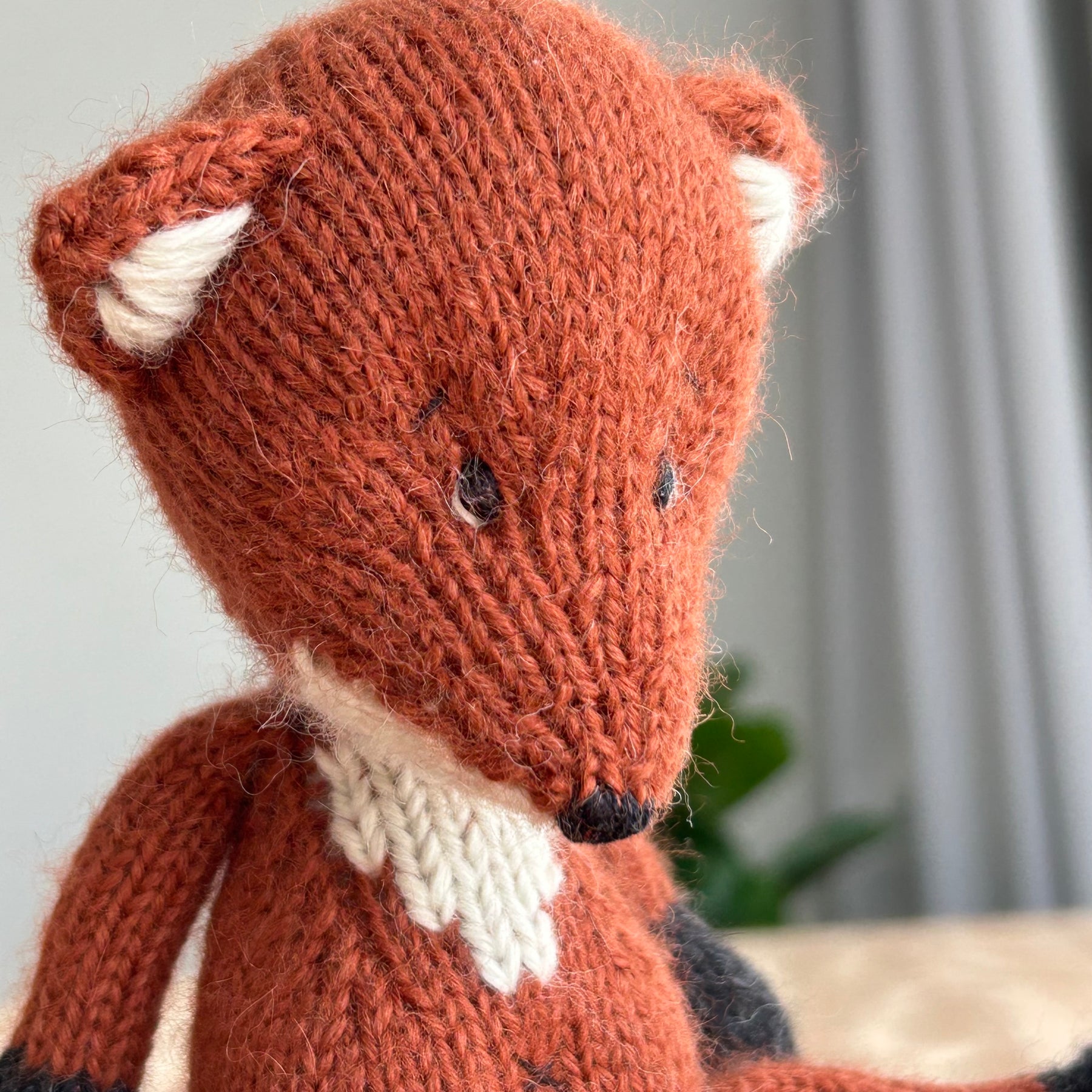 Hand Knit | Fox | Luxury Alpaca Yarn | 20cm | Ready to Ship