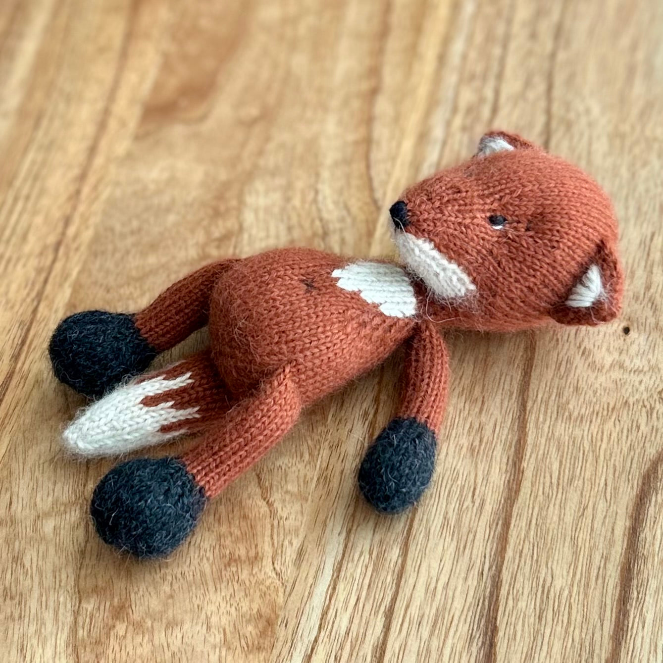 Hand Knit | Fox | Luxury Alpaca Yarn | 20cm | Ready to Ship