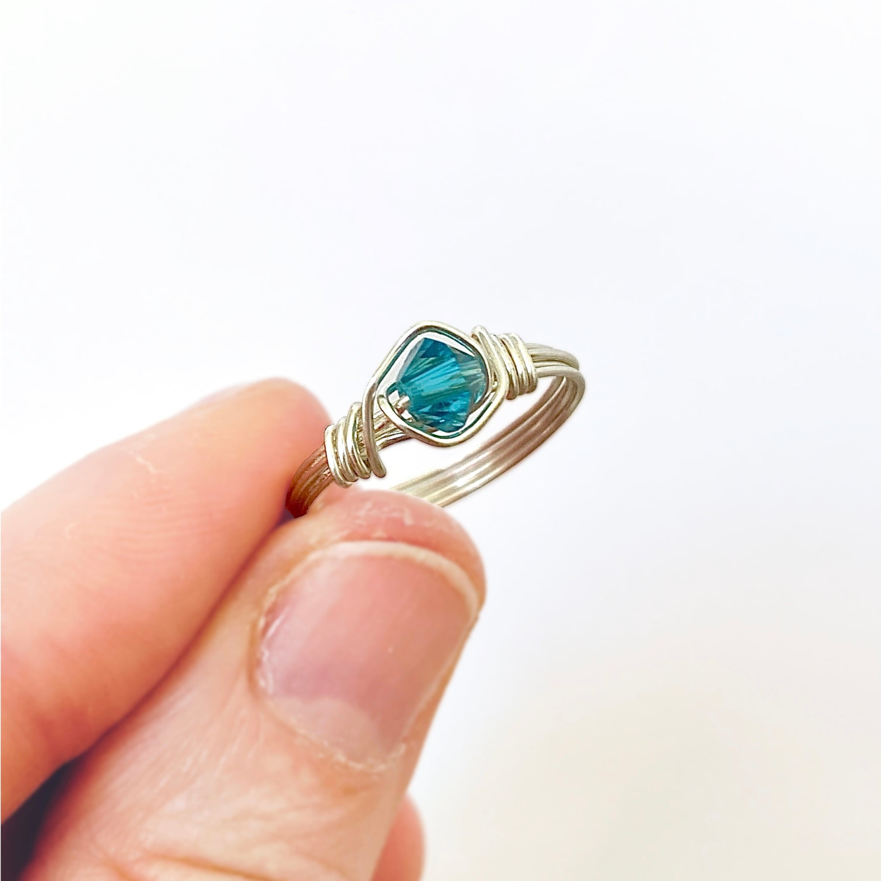 Crystal wire wrapped ring 💝| Design your own | Sterling silver or Gold-filled | Choose your crystal or gemstone