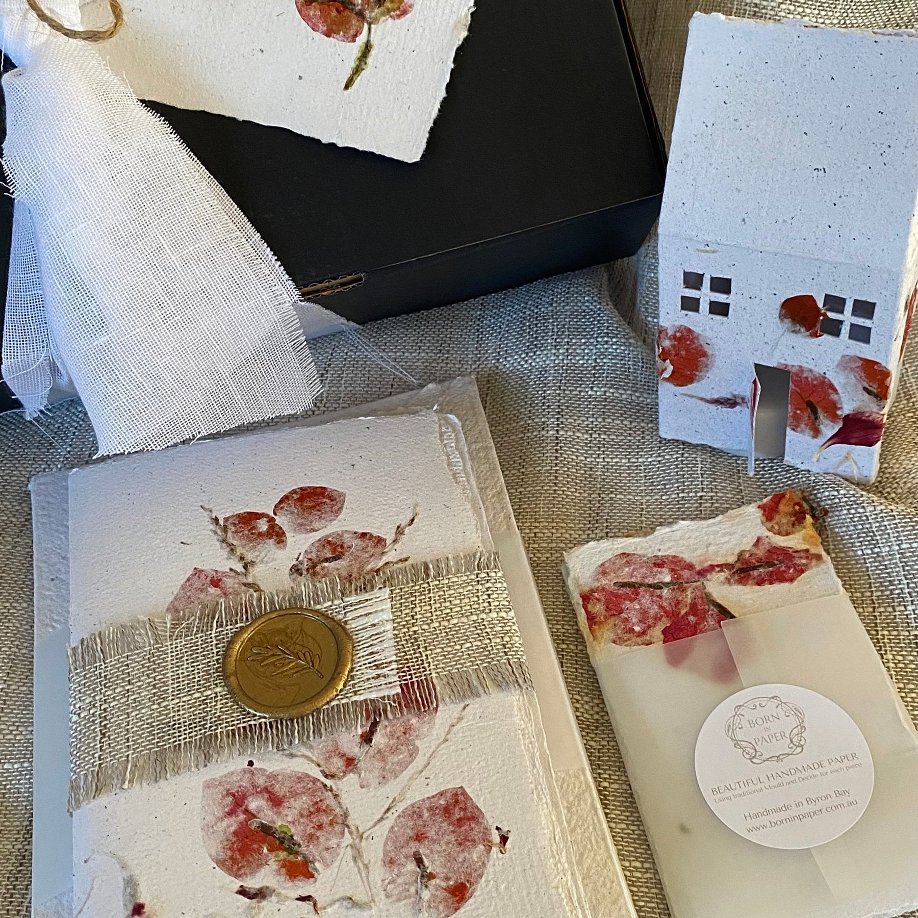 Handmade Paper Stationery Gift Box, our largest ever. Personalise too.