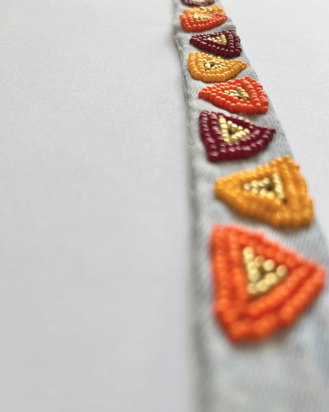 ETHNIC FUSION x Stardust Denim | 2 colors | jeans choker, necklace | beaded