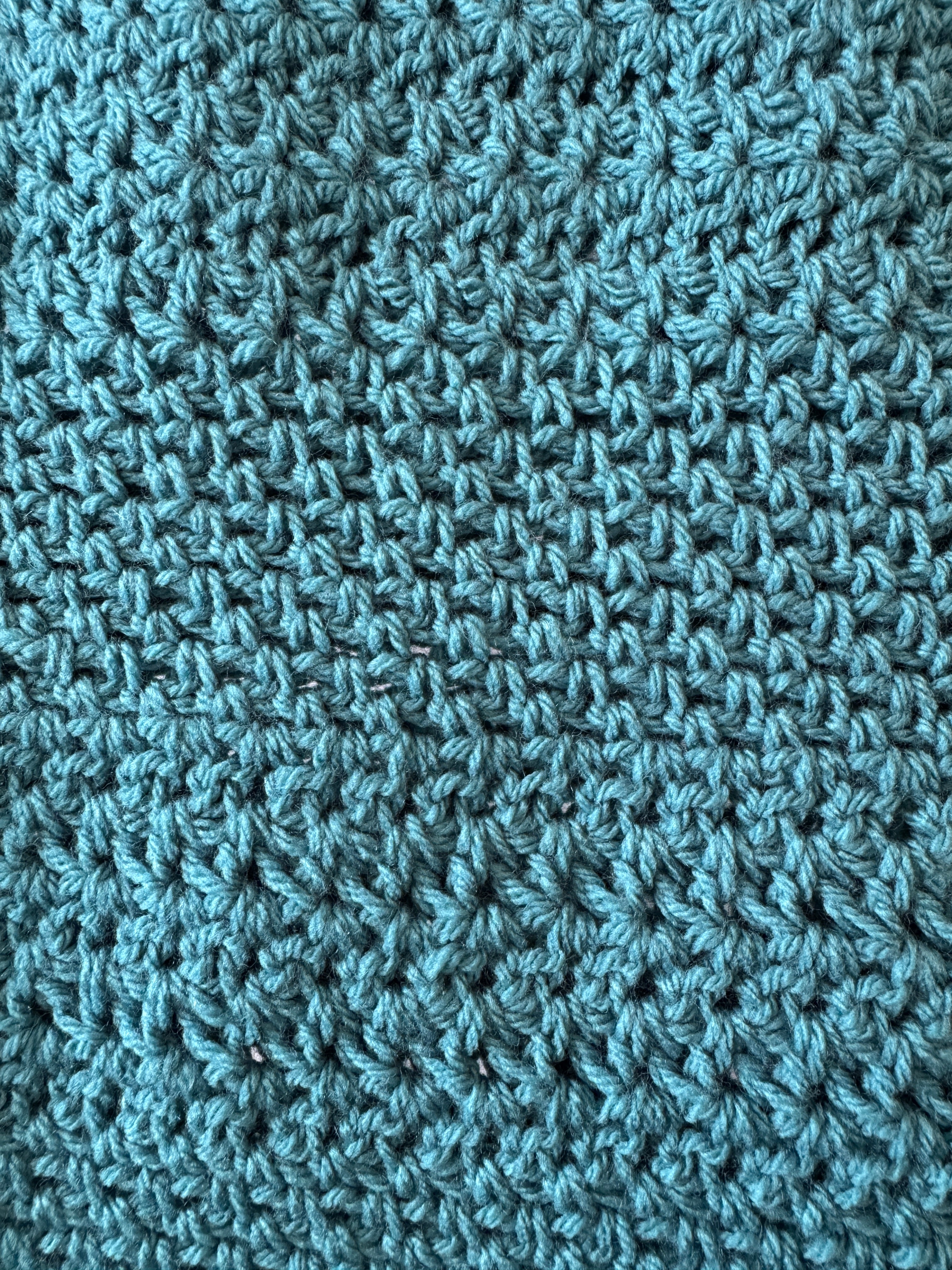 Crochet | Blanket / Throw | Hyper Teal Blue