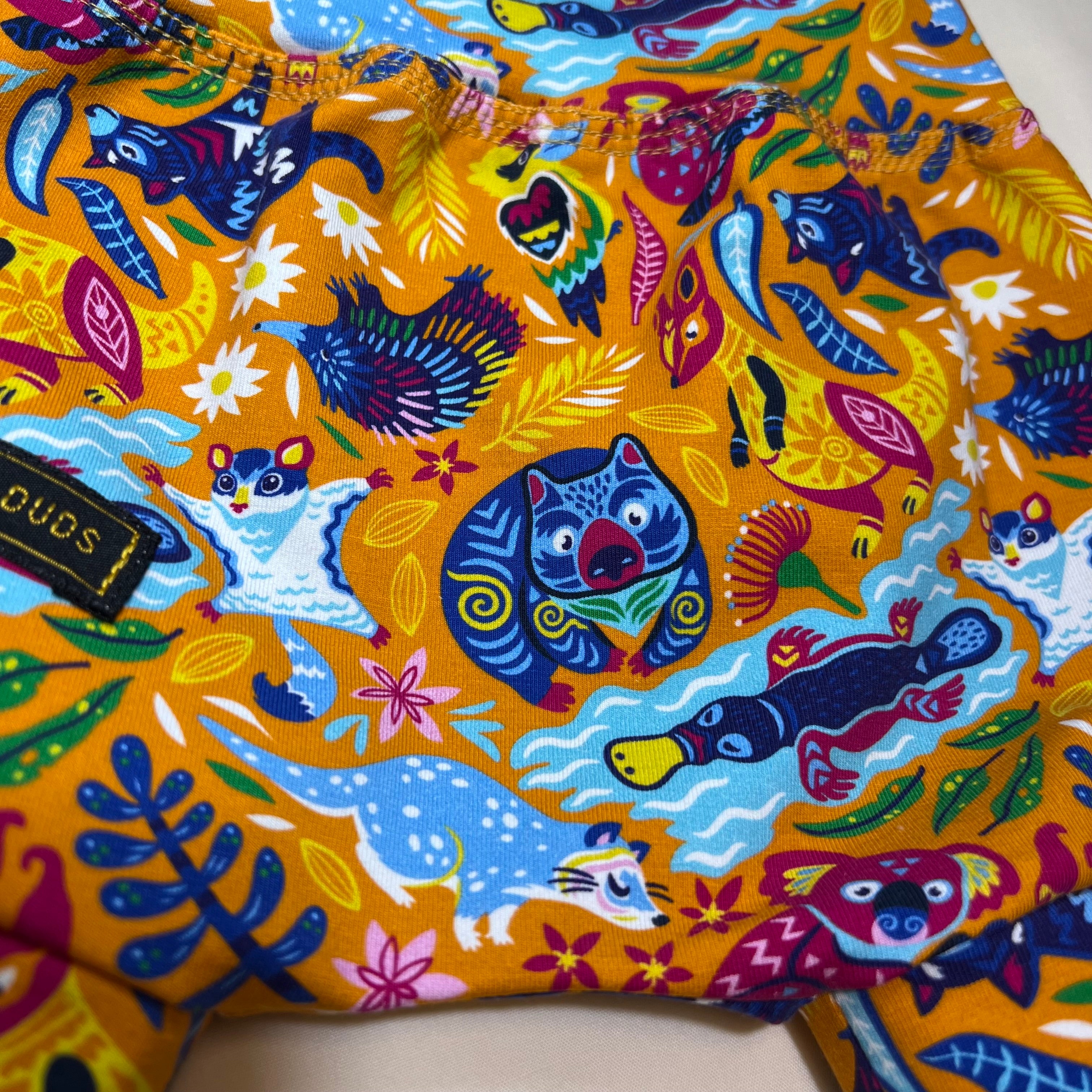 Animated Aussie Animals | Sizes 000 | Handmade Baby Pants by Dumbleton Duds | FREE Postage $50+
