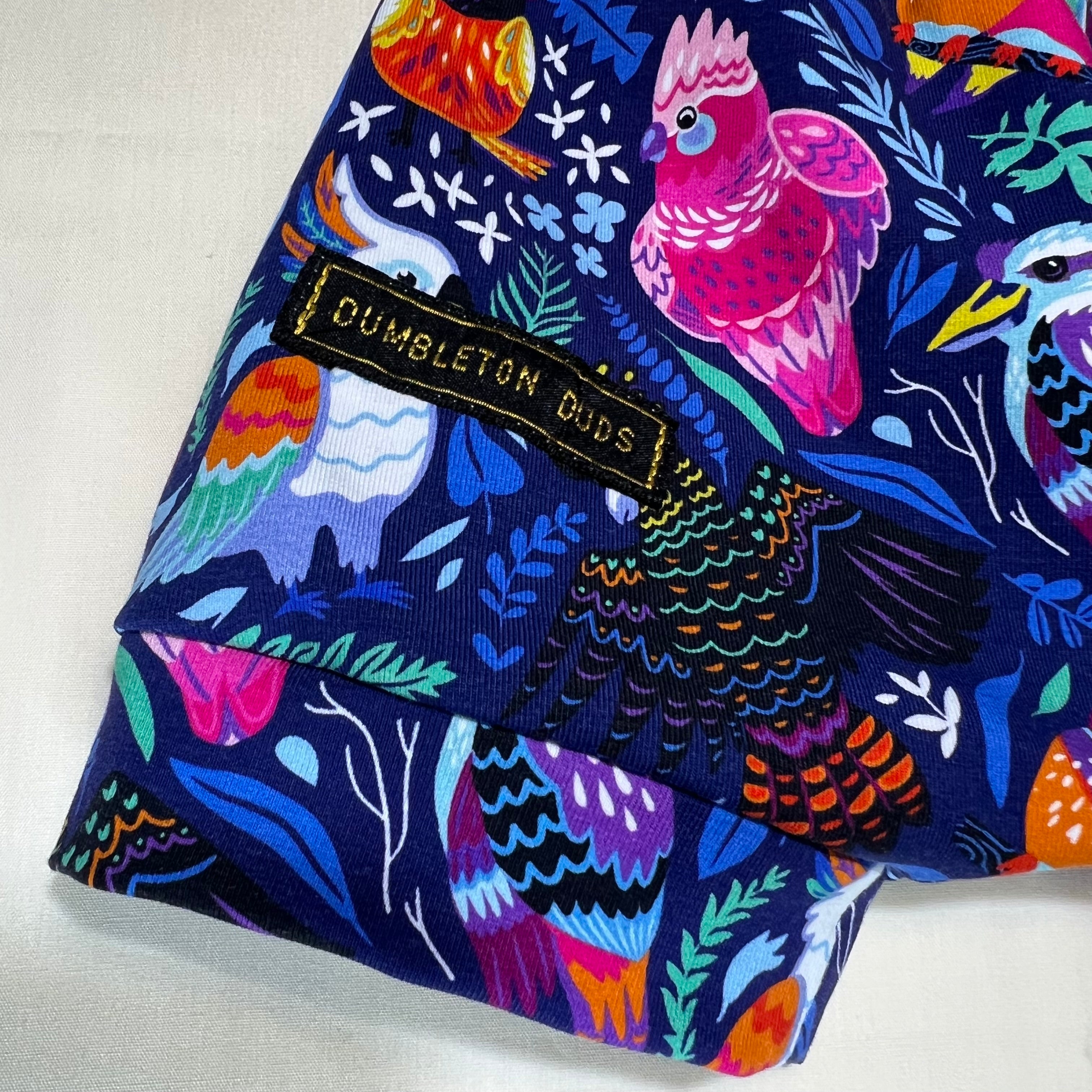 Animated Aussie Birds - Handmade Baby Pants by Dumbleton Duds | Sizes New Born, 000, 00, 0, 1, 2