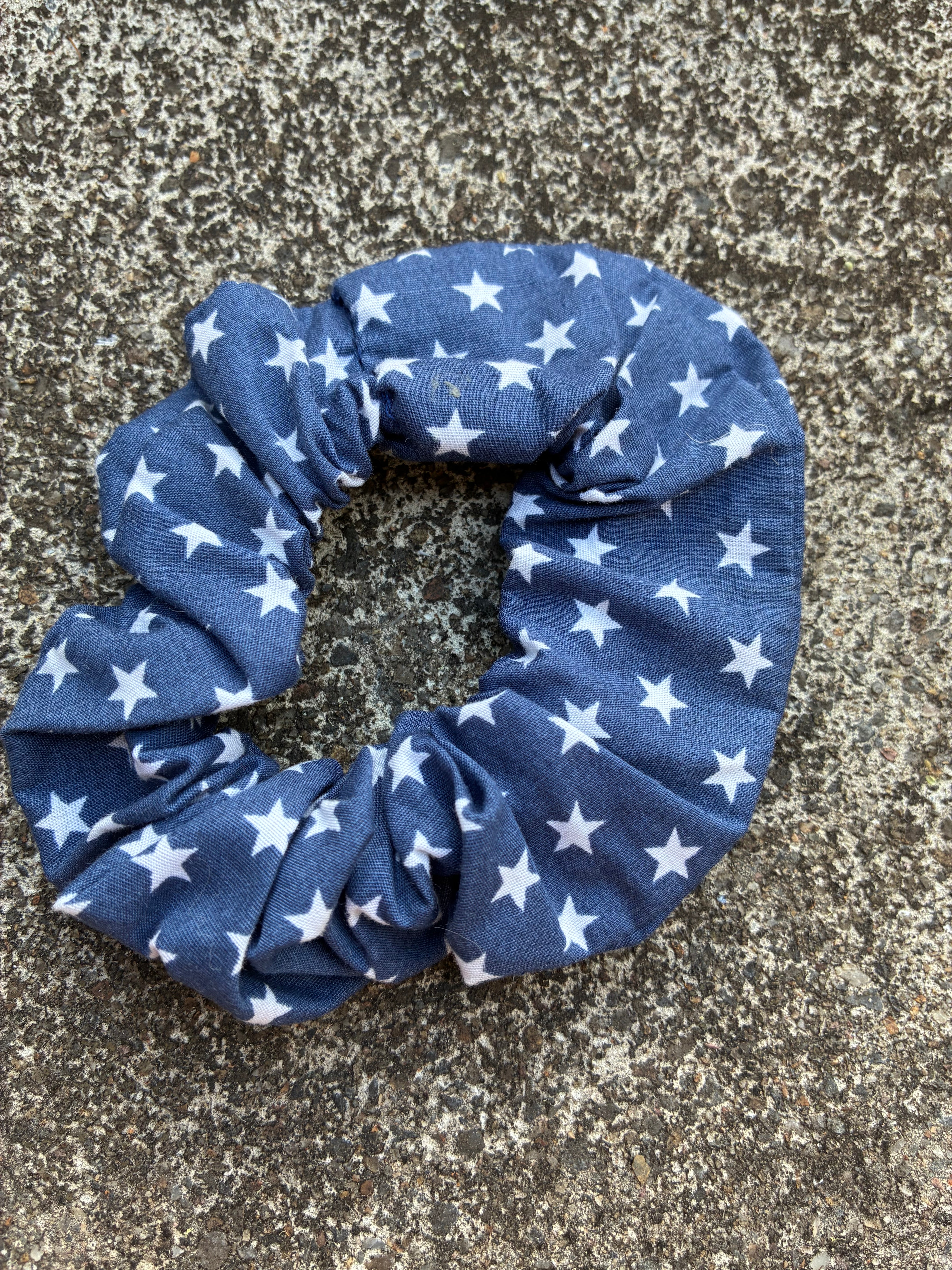Handmade Fabric Scrunchies: Stars & Leaves Collection