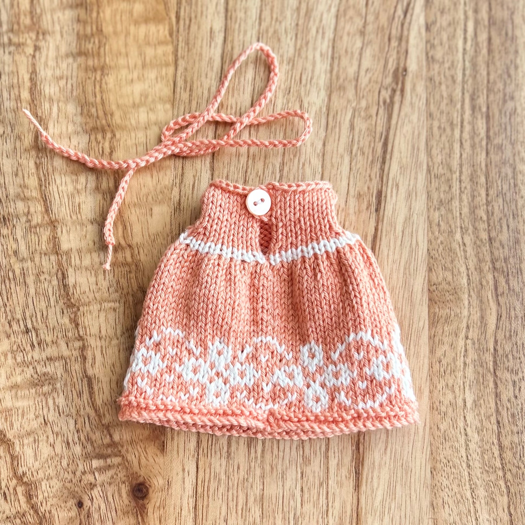 Hand Knit | Alpaca Yarn | Bunny | Cotton Dress | One of a Kind! | Ready to Ship