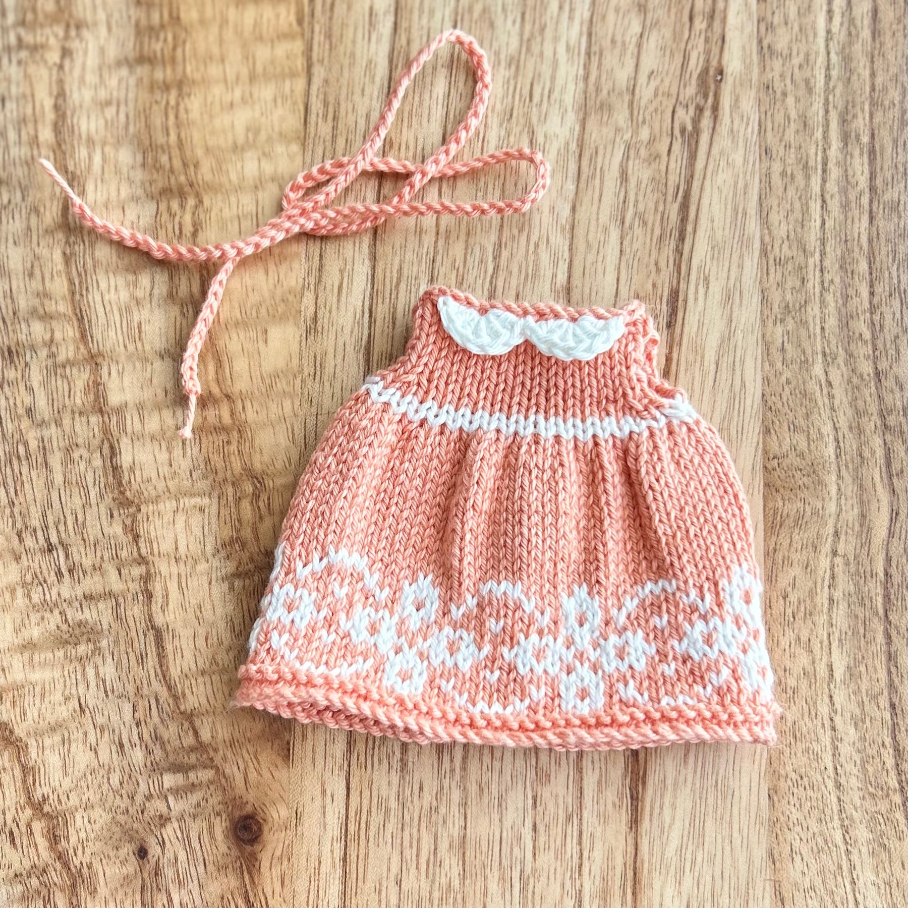 Hand Knit | Alpaca Yarn | Bunny | Cotton Dress | One of a Kind! | Ready to Ship