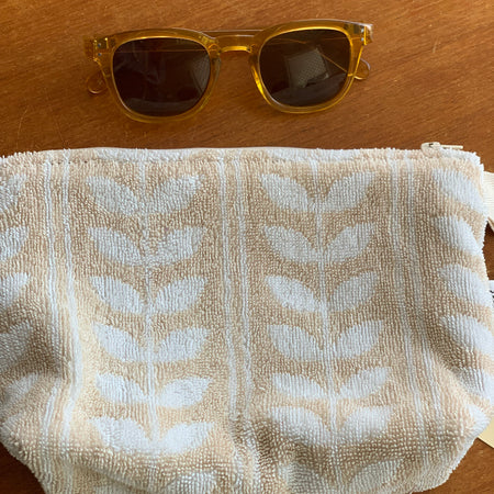 Upcycled Towel Zipper pouch / towel pouch/ towel zip pouch