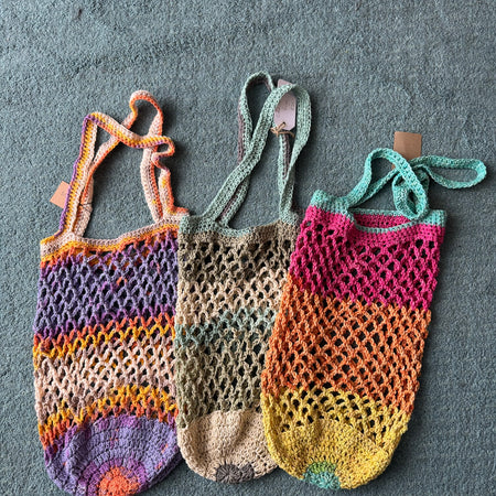 Mesh Crochet Market Bag | Cotton | Various Colours
