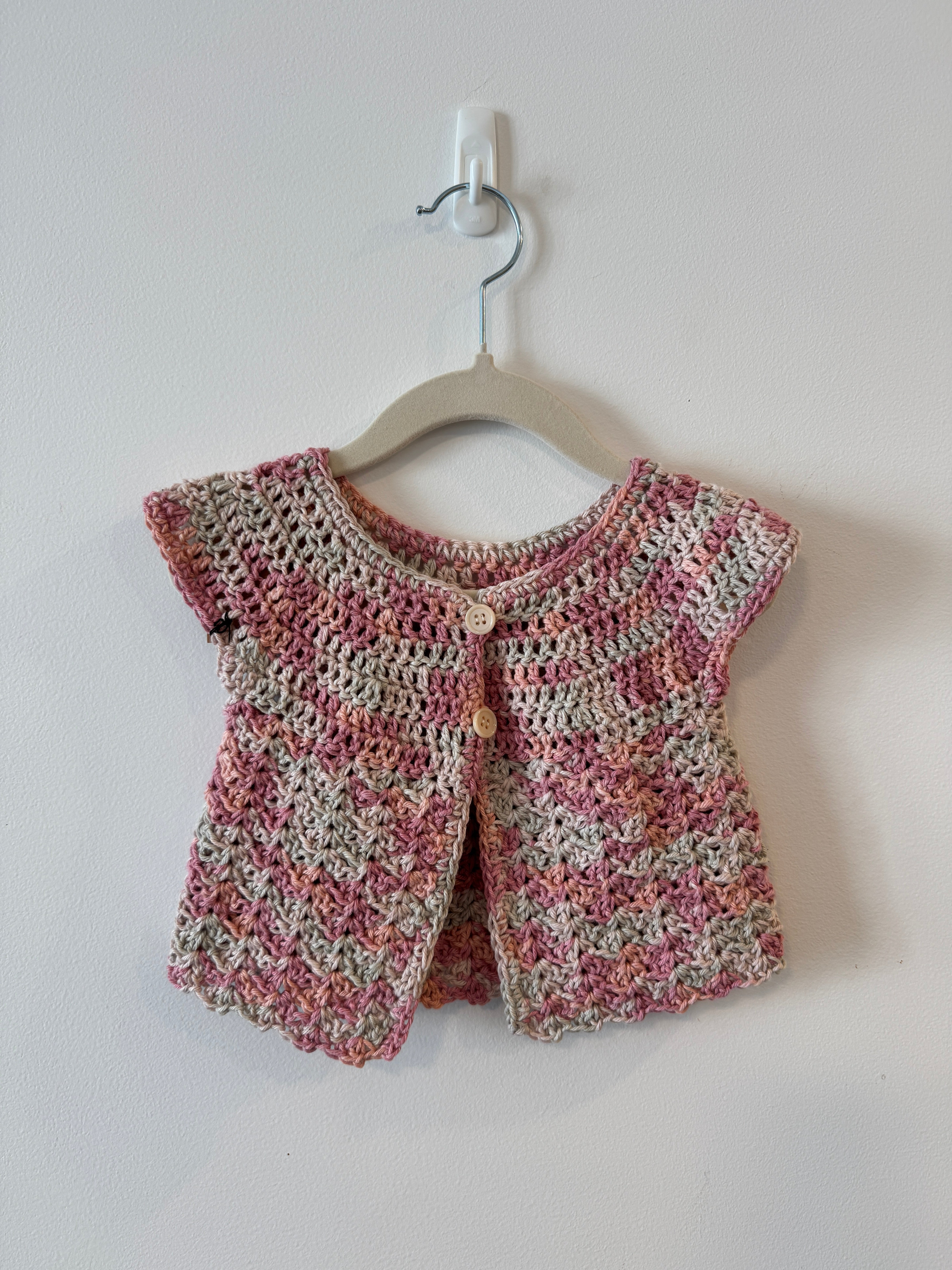Crochet Baby Cardigan | Pinks & Creams