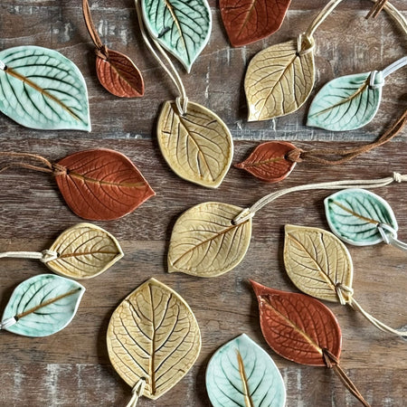 Set of 4 or 6 Ceramic Napkin Rings | Gift Topper | Ornament | Echos of the Garden | Handmade Pottery